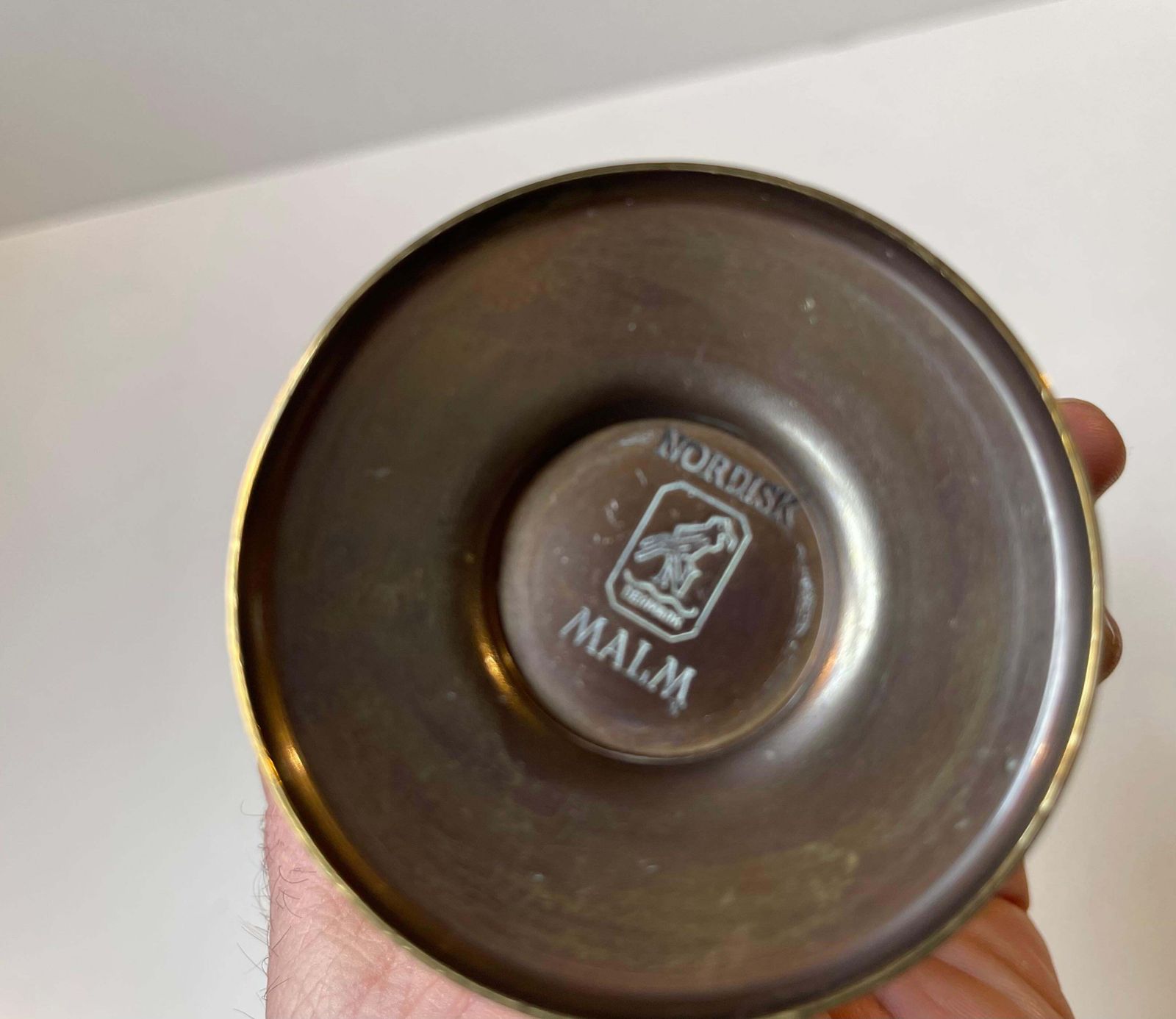 Art Deco Vase In Bronze By Nordisk Malm, 1940s photo vinterior