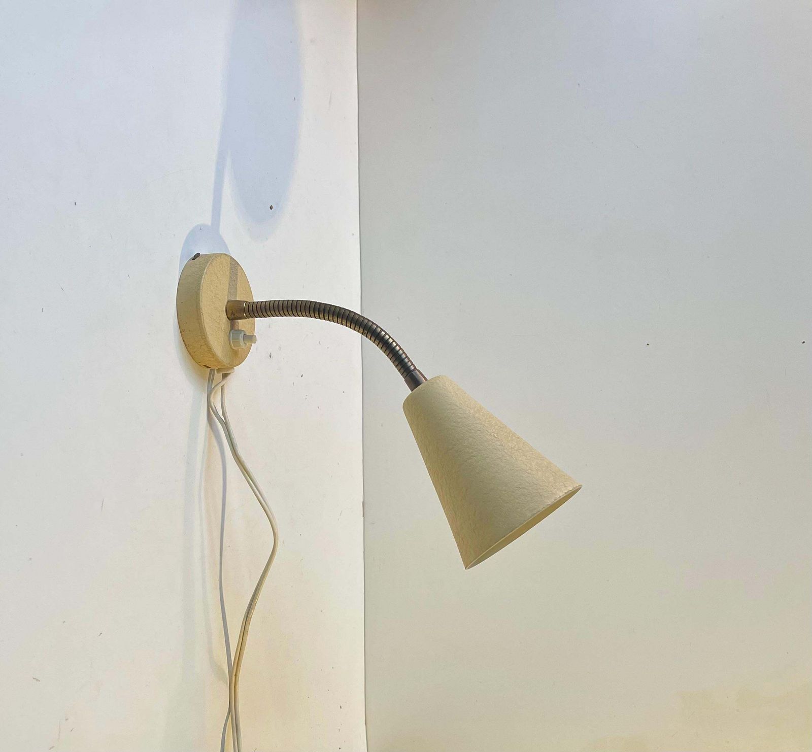 Scandinavian Modern Pastel Yellow Wall Light By E.S. Horn, 1950s photo 255.0