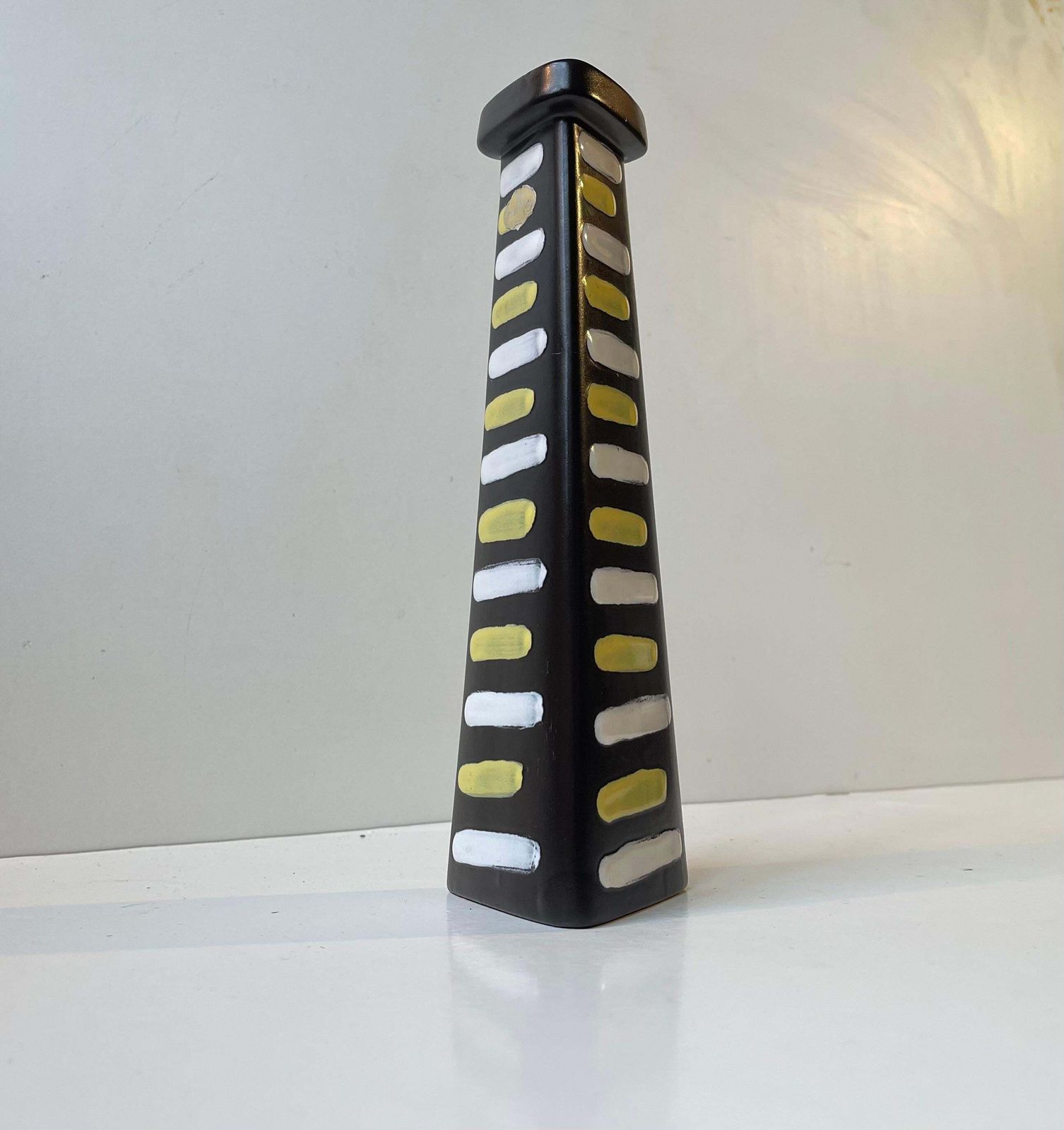 Black Trio Ceramic Vase By Hjördis Oldfors For Upsala Ekeby, 1950s photo buy