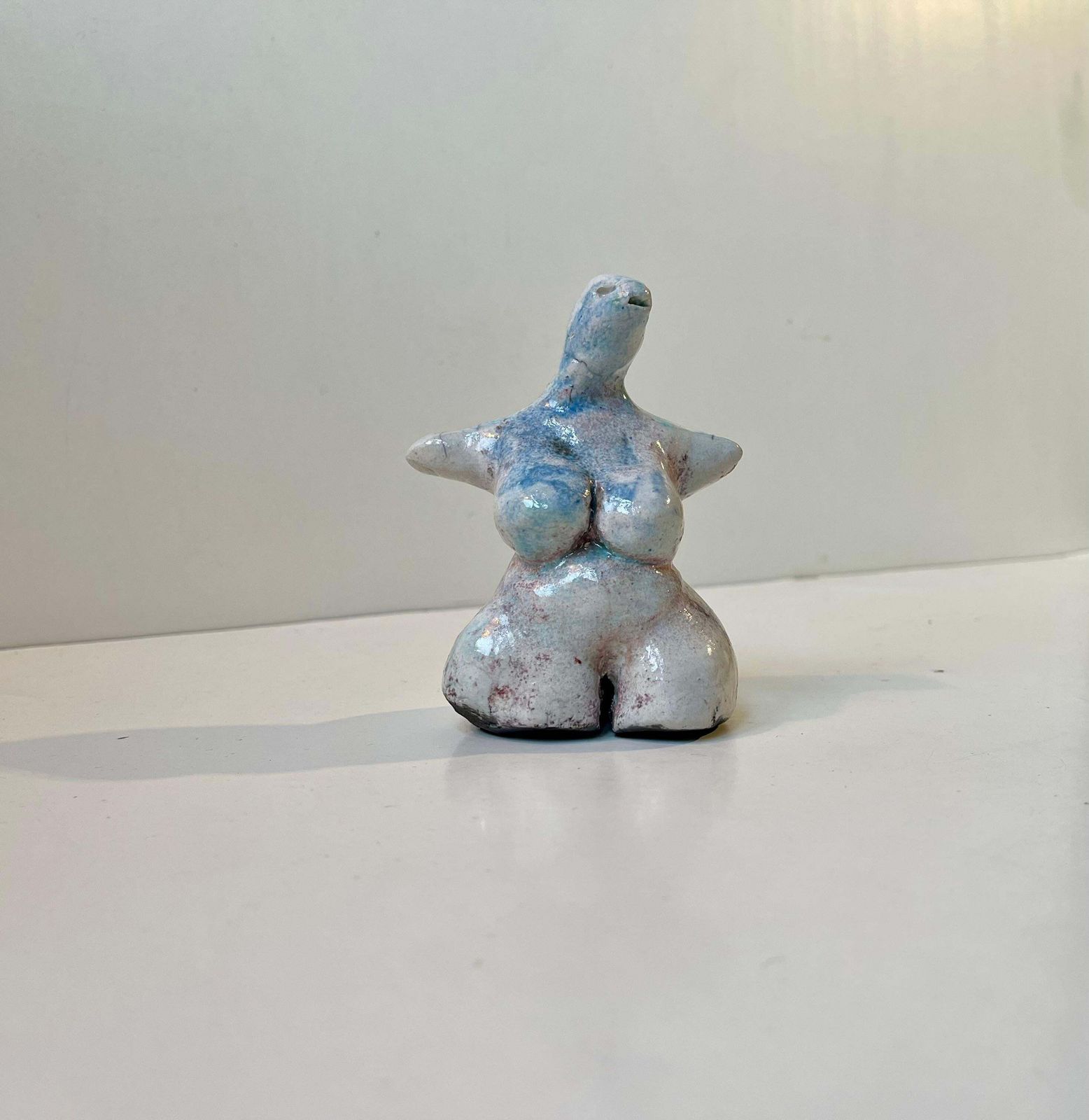 Scandinavian Surreal Female Figurine 'Lizard Queen' In The Style Of åke Holm photo furniture