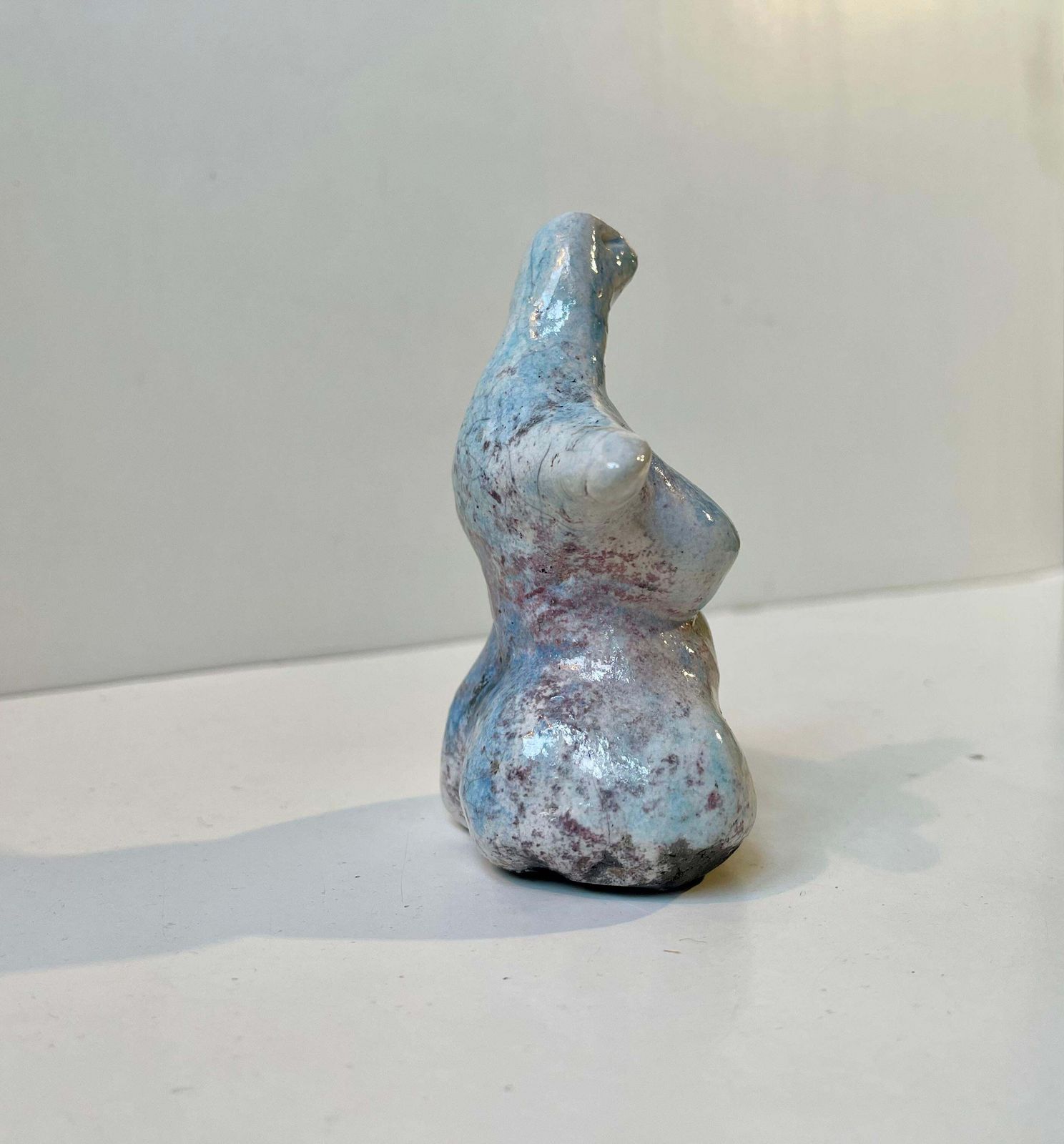 Scandinavian Surreal Female Figurine 'Lizard Queen' In The Style Of åke Holm photo vinterior