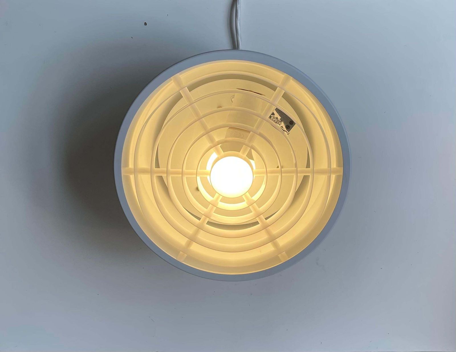 photo furniture Danish Minimalist White Flush Mount By Svend Middelboe For Nordisk Solar, 1970s