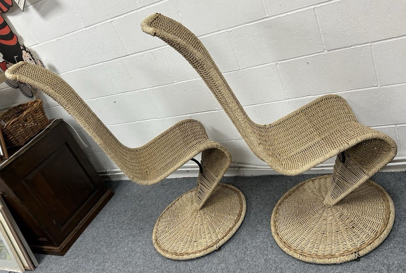 photo furniture Pair Of Marzio Cecchi 'S' Chairs Iconic Mid Century Italian Timeless Design