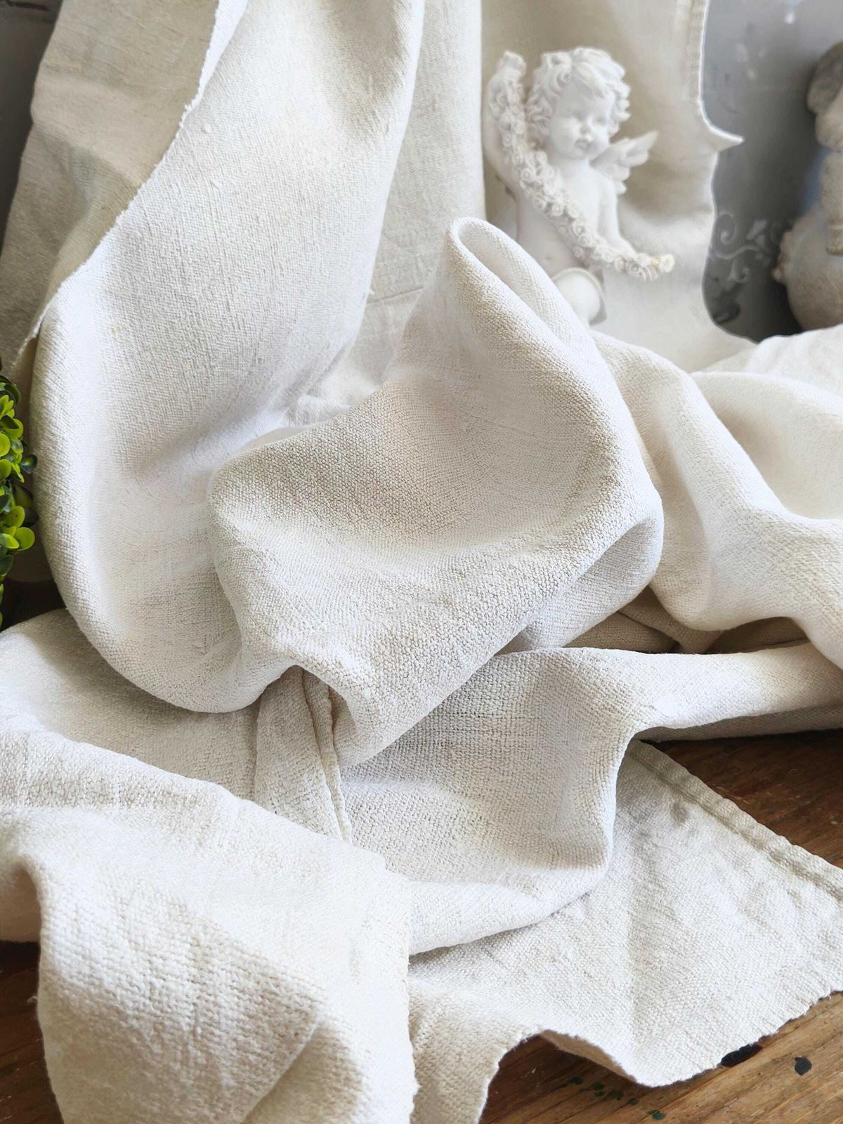 Antique Hemp Linen Throw, Linen Bedspread Summer Blanket, Farmhouse Homespun Linen, Sofa Bed Throw, Bedcover Bed Coverlet, Organic Bed Linen photo Textiles