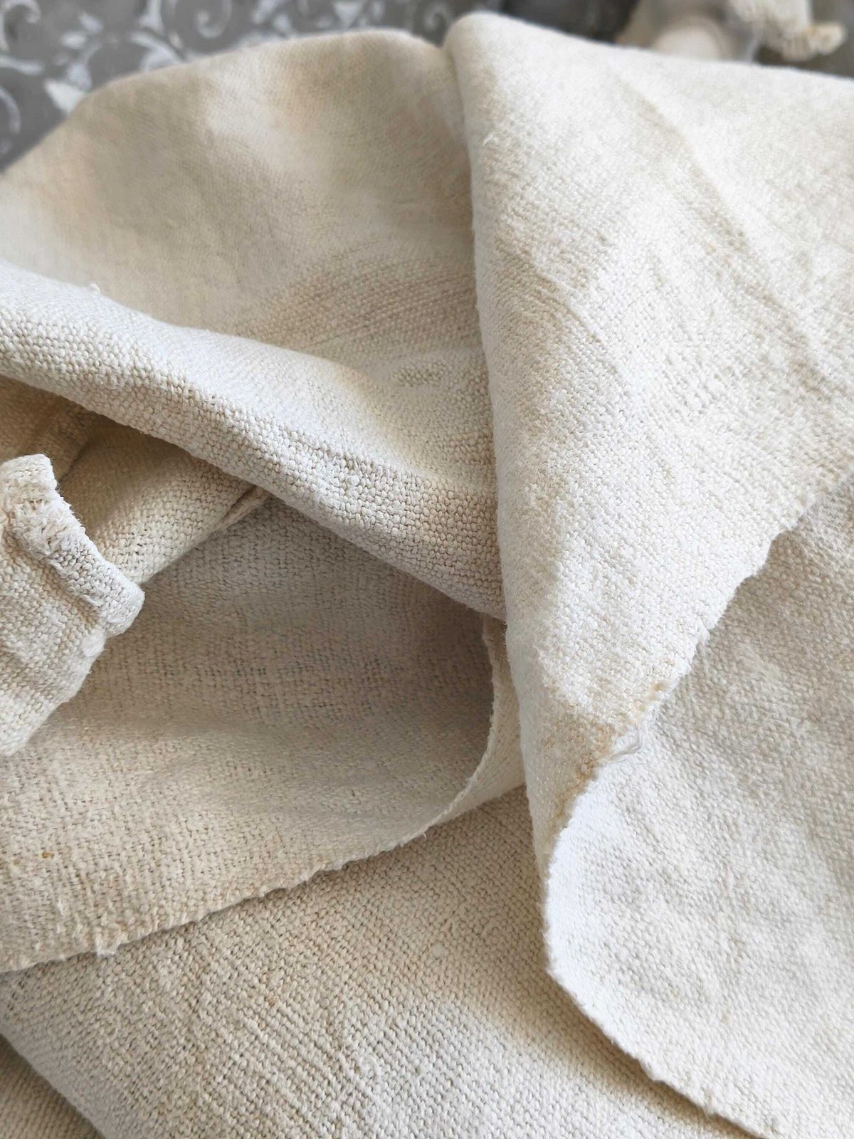 photo for sale Antique Hemp Linen Throw, Linen Bedspread Summer Blanket, Farmhouse Homespun Linen, Sofa Bed Throw, Bedcover Bed Coverlet, Organic Bed Linen