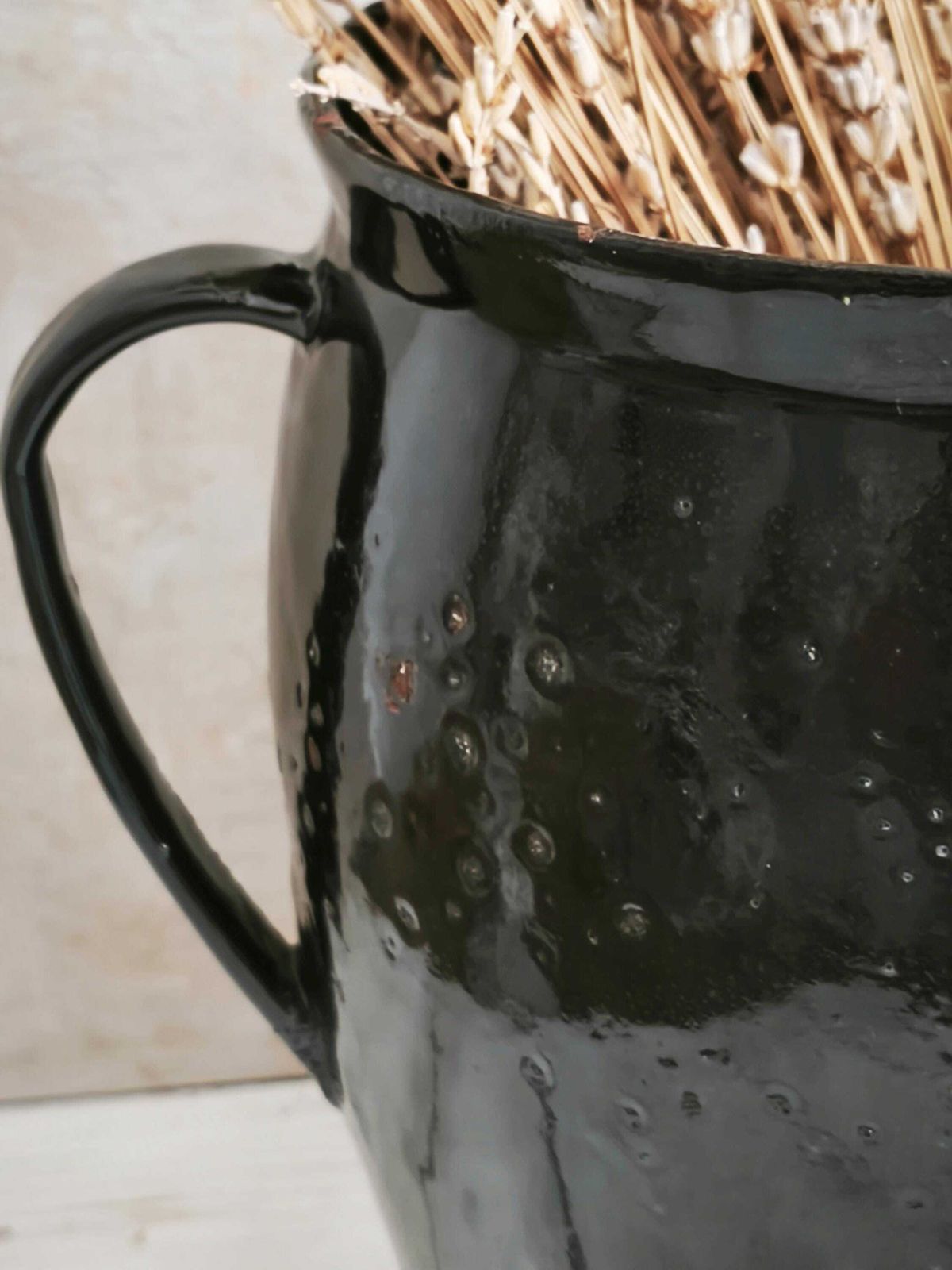 Antique Enameled Cast Iron Pot: Farmhouse Kitchen Decor, Metal Planter photo 78.0