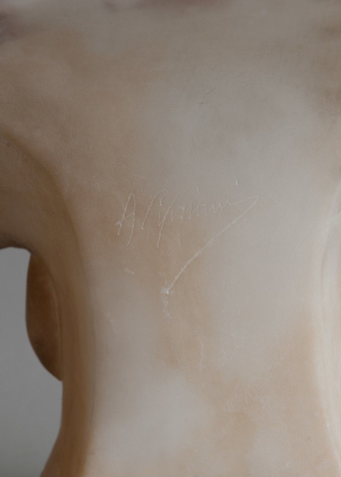 Italian Alabaster Sculpture By A.Cipriani photo vintage
