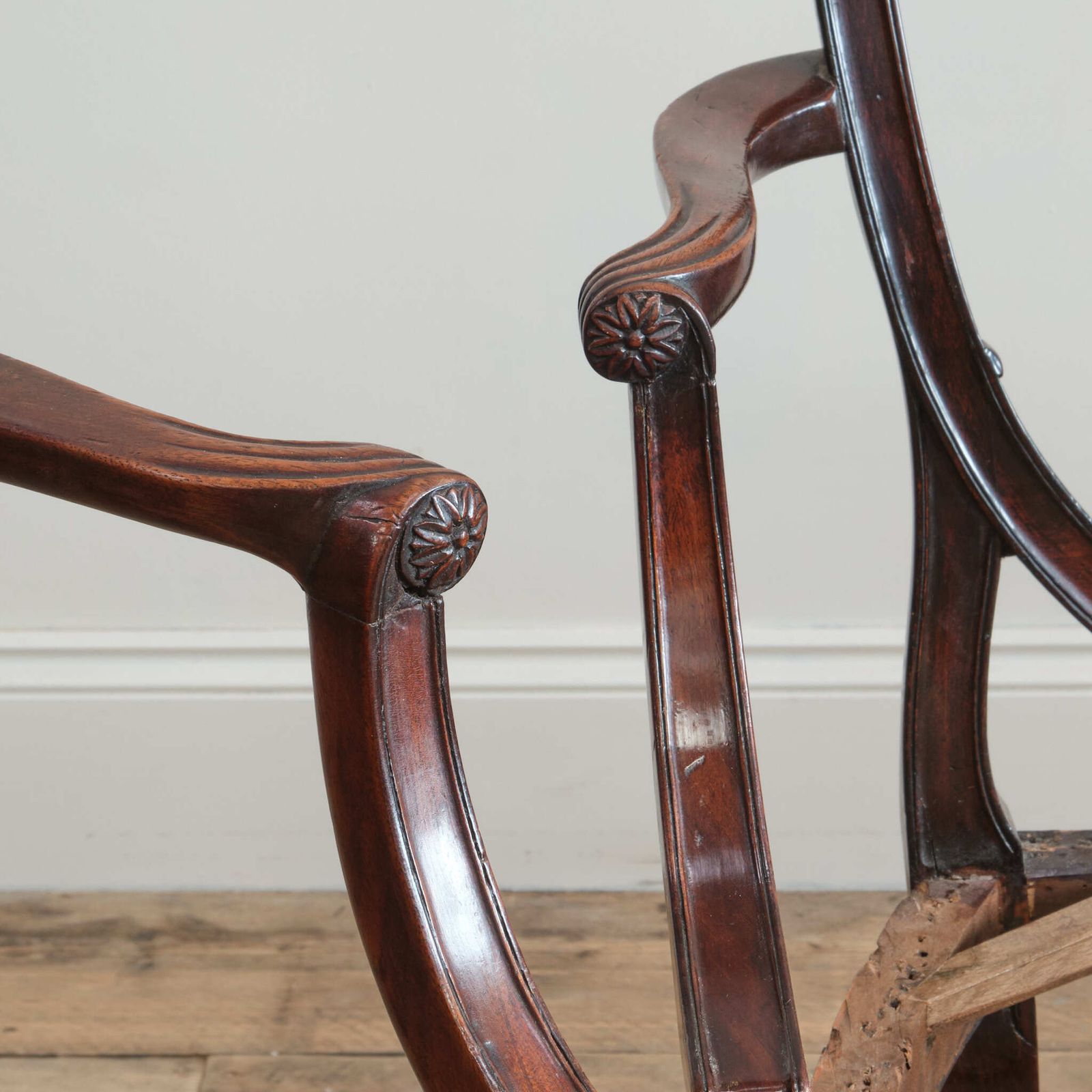 Pair Of George III Heppelwhite Mahogany Carver Chairs photo for sale