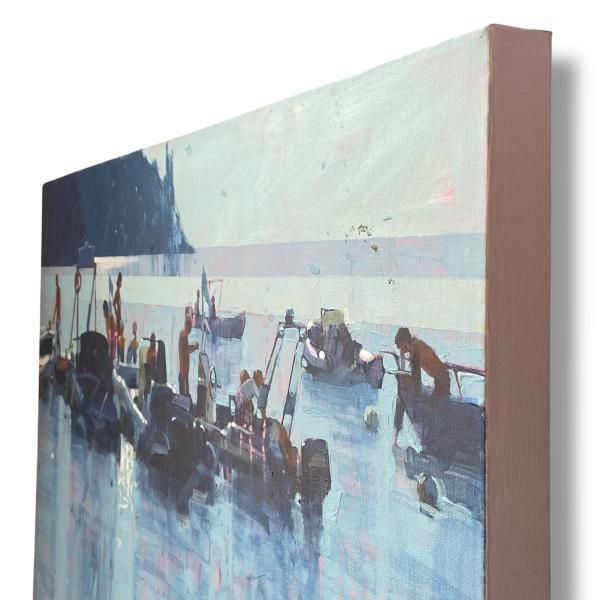 Paul Joseph Crank Acrylic On Canvas   End Of The Day Amalfi Coast photo for sale