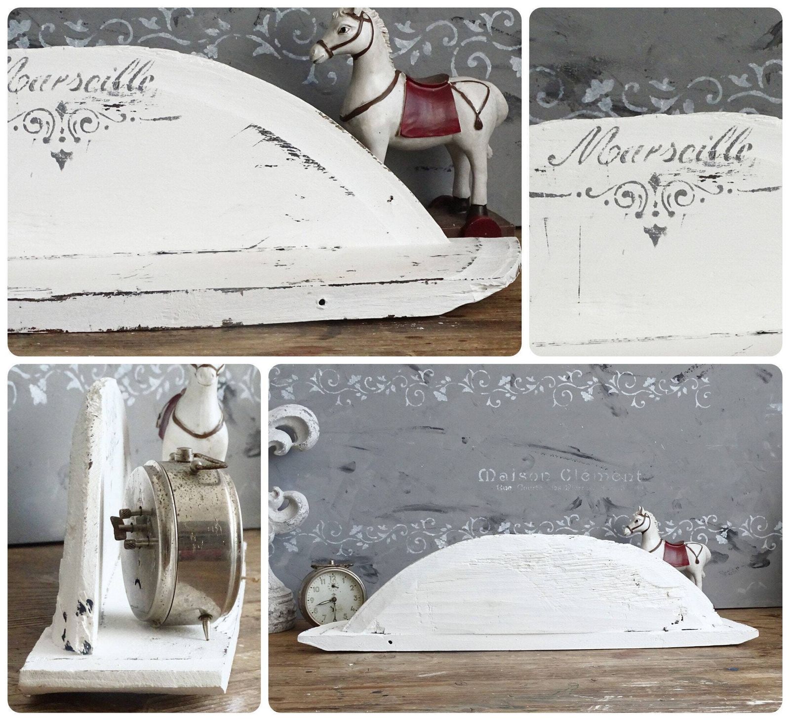 photo for sale Antique Wood Wall Shelf: Shabby Chic Farmhouse Decor