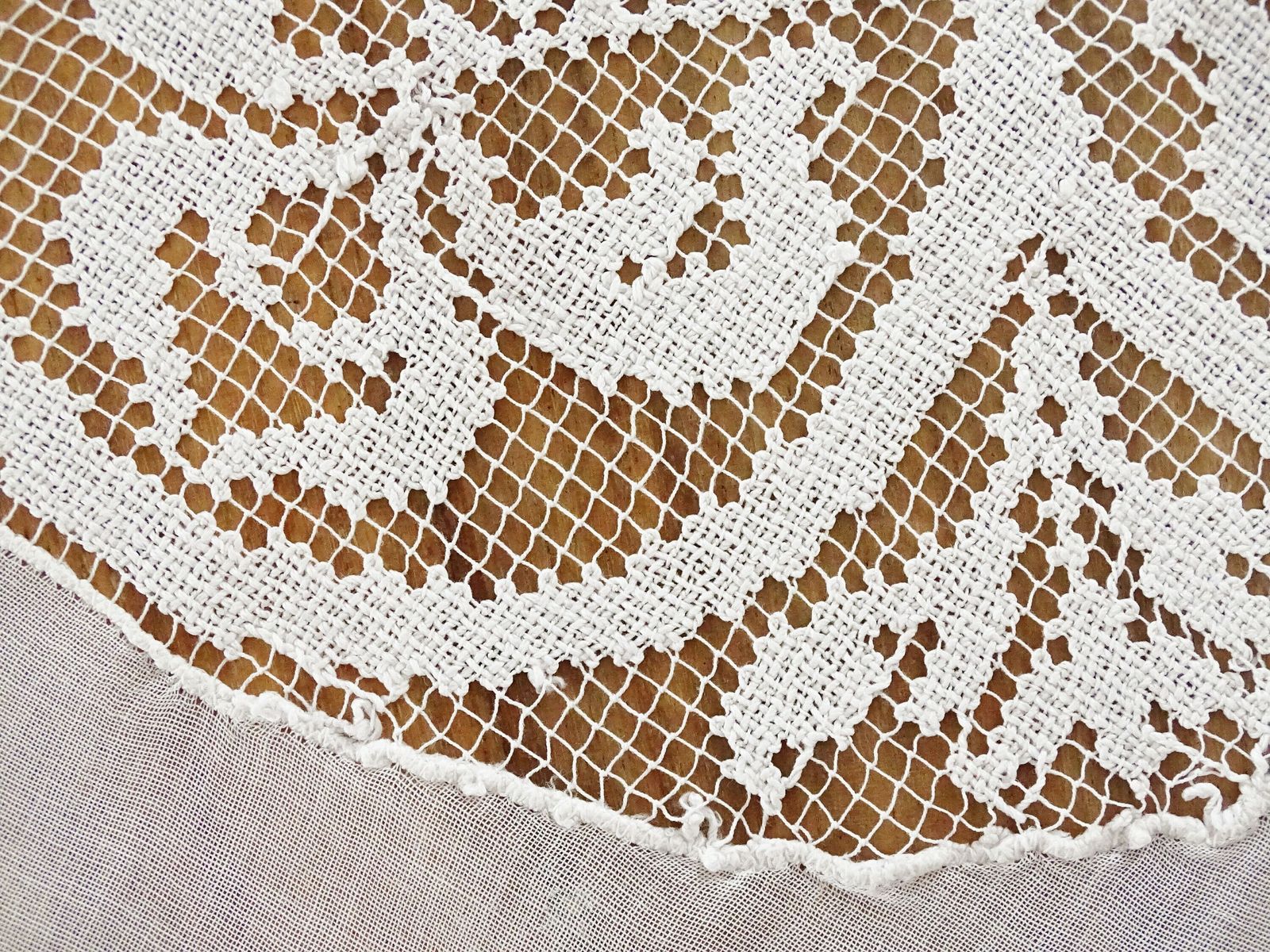 Antique Richelieu Lace Tablecloth: Hand Crochet Floral Embroidery, French Heirloom Linen photo buy