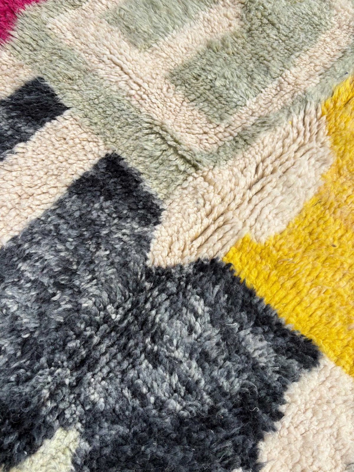 Moroccan Berber Rug 200x260 Cm, Colorful Beni Ourain Rug, Handmade Wool Rug, Shaggy Rug, Decorative Berber Rug, Living Room Rug photo vinterior