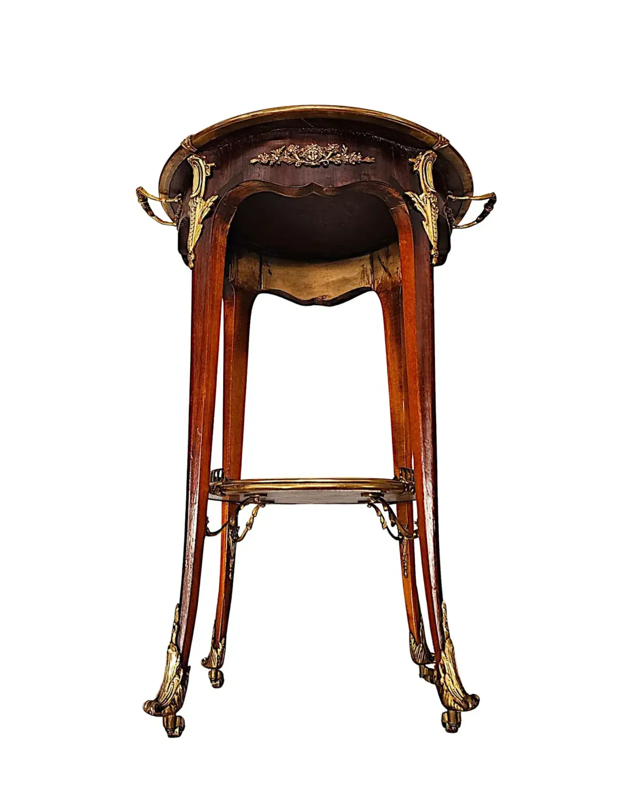 A Fabulous Pair Of 20th Century Marquetry Inlaid Occasional Tables With Ormolu Mounts photo buy