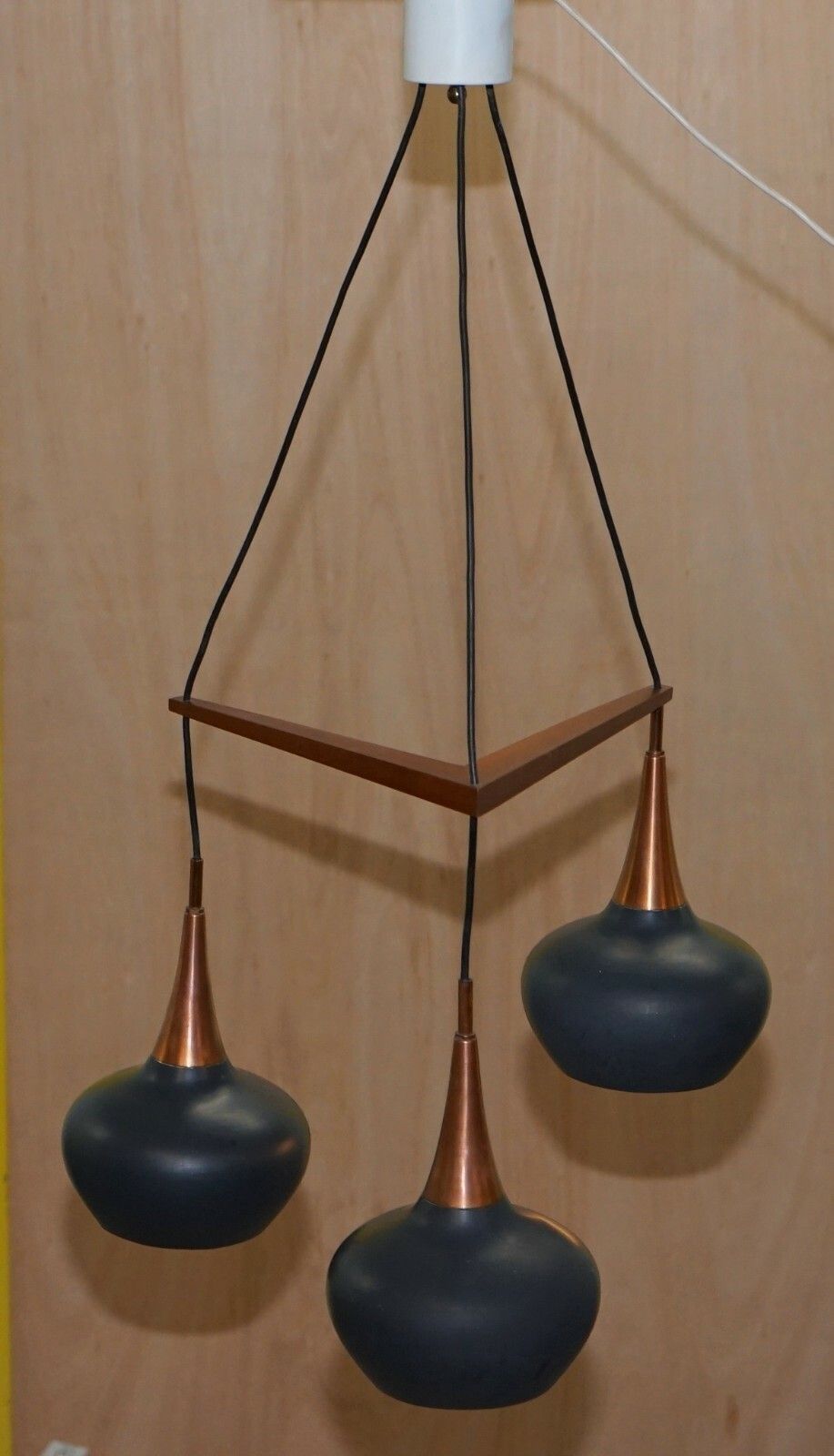 photo furniture Rare Circa 1960 Uno And Osten Kristiansson For Luxus Triple Light Chandelier