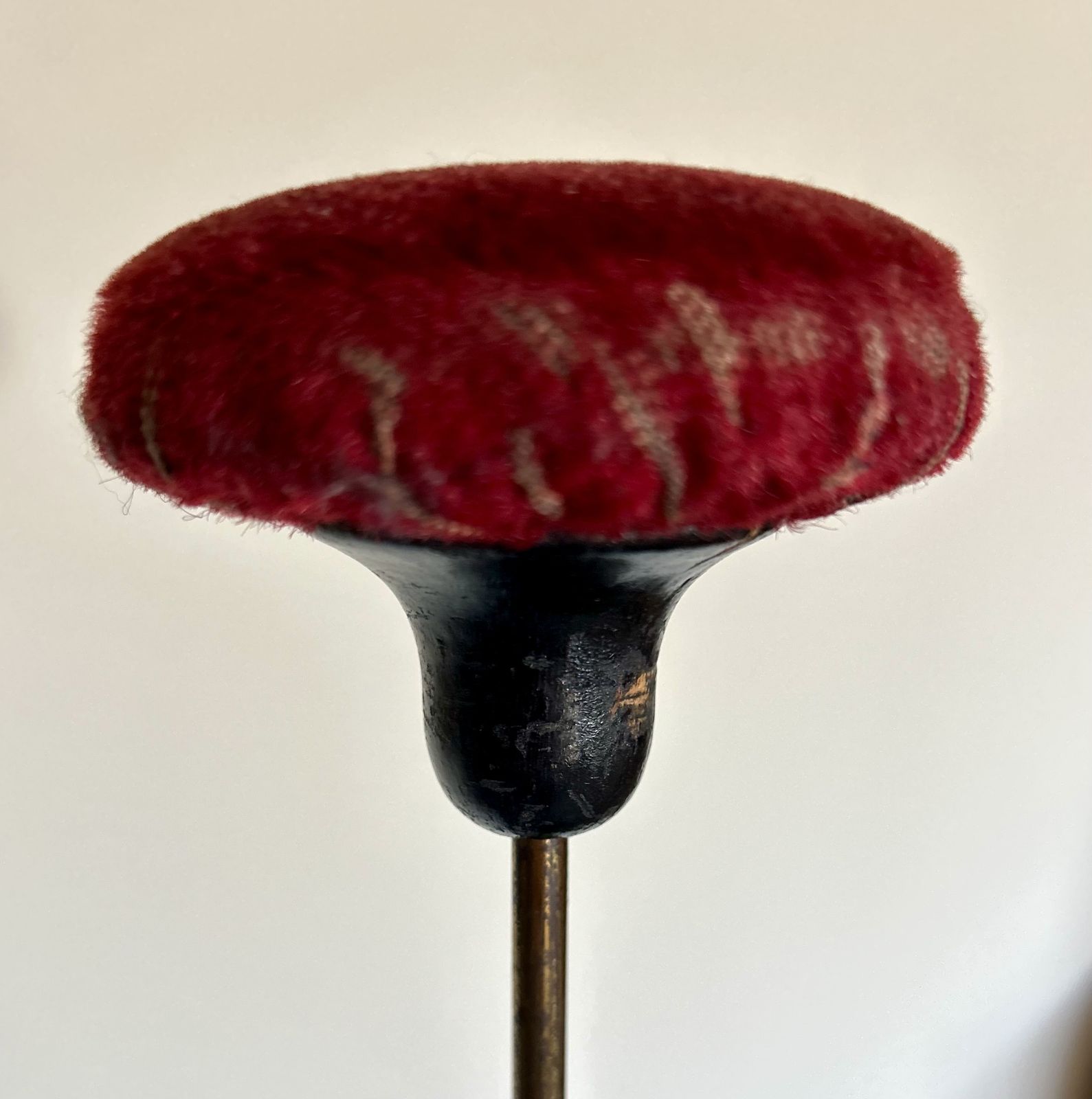 Antique Brass And Ceramic Tall Hat / Wig Display Stands Late 19th Century photo Home Decor