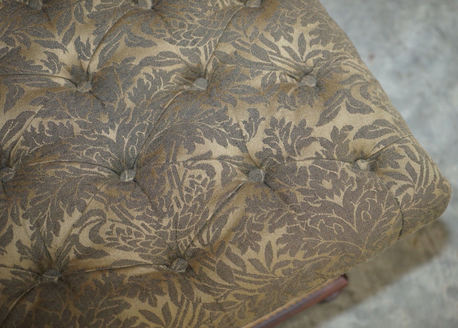 Exquisite Upholstered Victorian Circa 1860 Ottoman Stool Footstool With Storage photo 1350.0