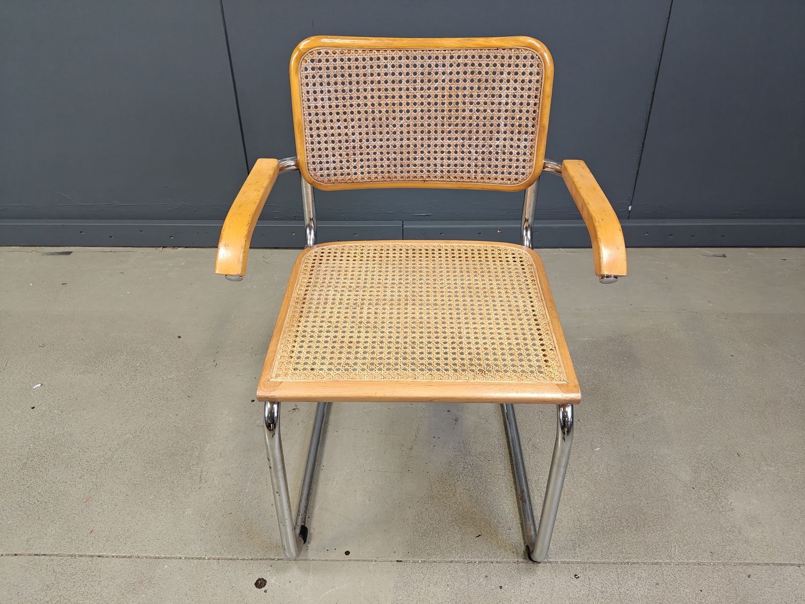 250.0 Vintage Cantilever Armchair Attr To Marcel Breuer 'Cesca' Chair   1970s photo