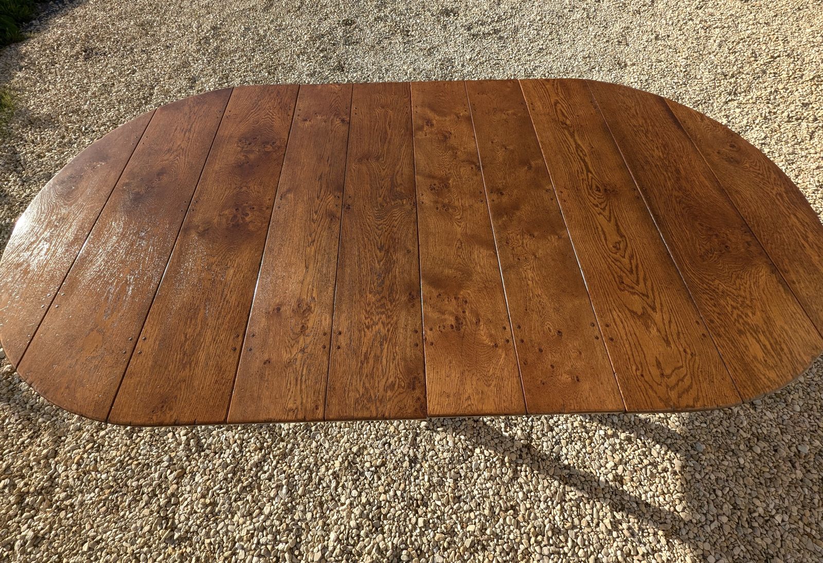 Heavy Pippy Oak Extending Table   Batheaston Furniture  Seats 10 12   Oval photo vinterior