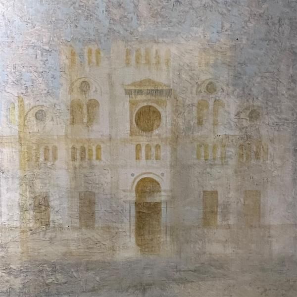 Norah Glover Frsa Large Oil On Board "Certosa Pavia" photo 295.0