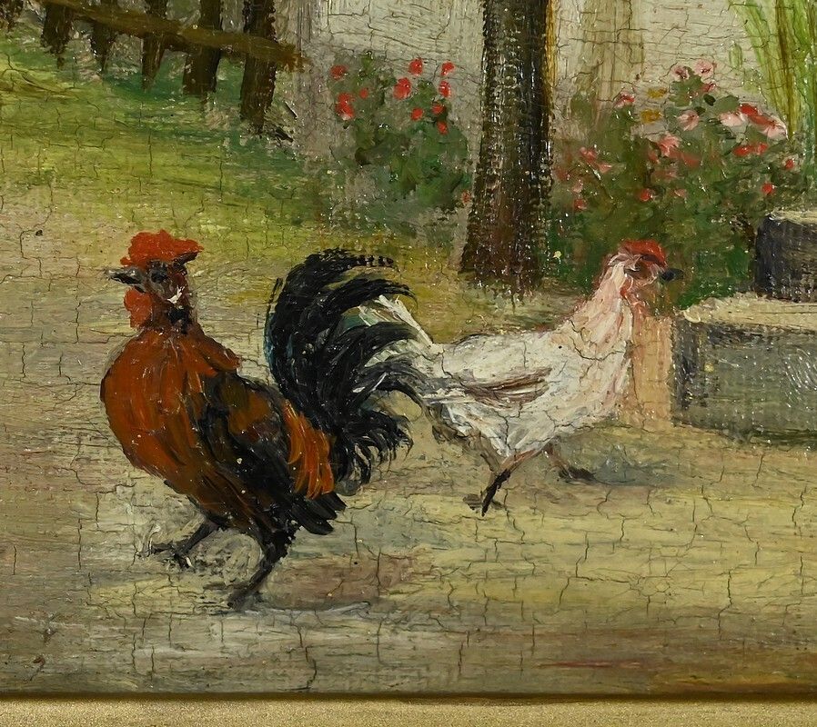 photo vintage Pair Of “Country Scenes” Paintings, Signed A. Minne – Late 19th Century