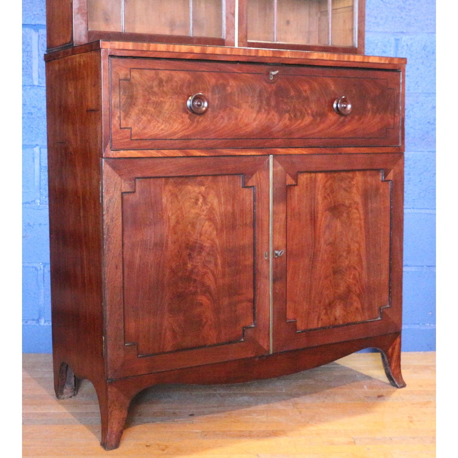 A Fine Regency Period Thomas Hope Mahogany Secretaire Bookcase photo furniture