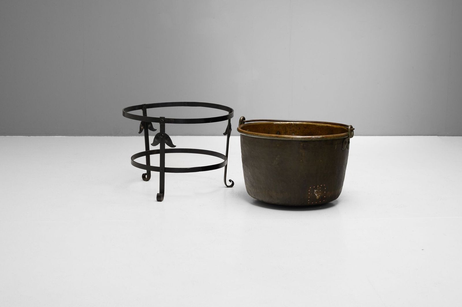 Copper Cauldron, 1800s, Antique photo for sale