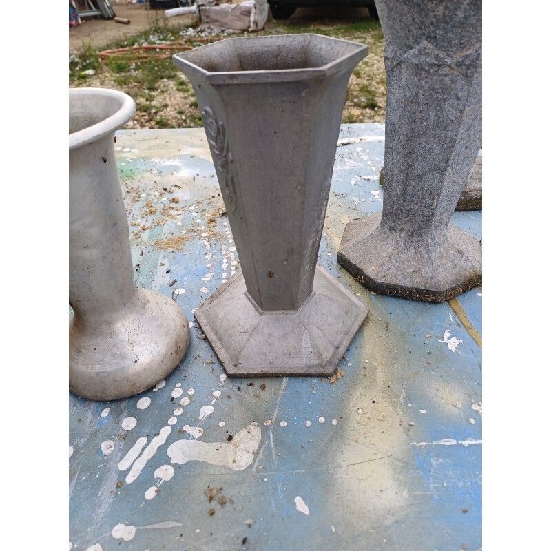 194.0 Set Of 8 Aluminum Vases 1900, 1900s photo