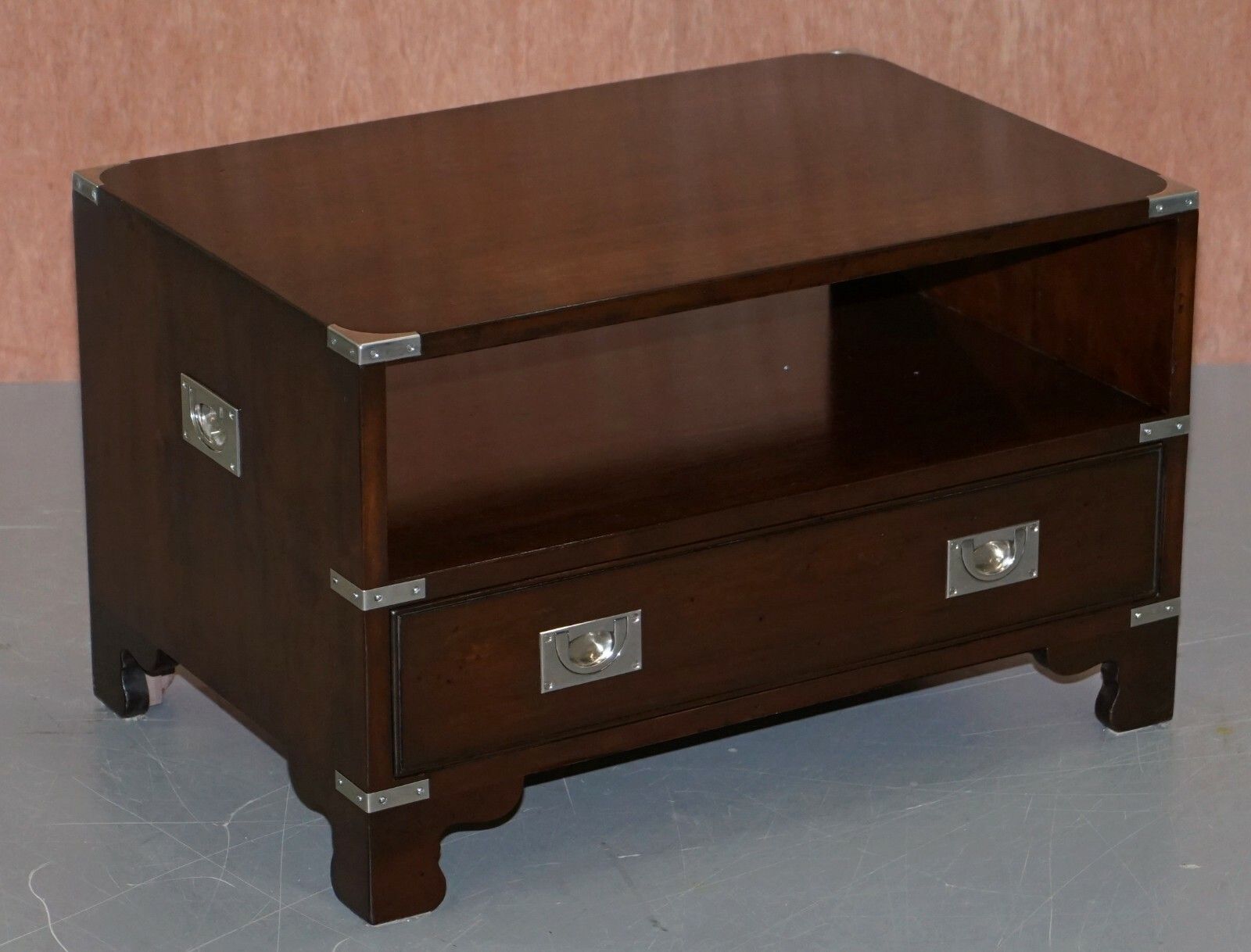 Rrp £2400 Kennedy Harrods London Military Campaign Television Stand Drawers Tv photo Furniture