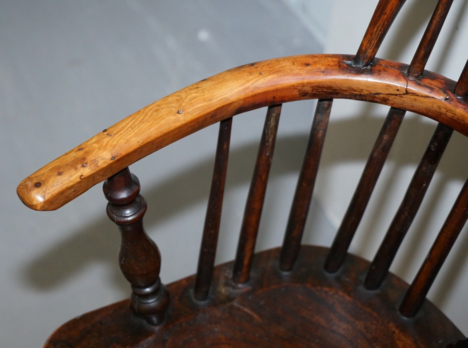 1 Of 6 Solid Elm Windsor Armchairs Circa 1860 English Countryhouse Furniture photo vintage