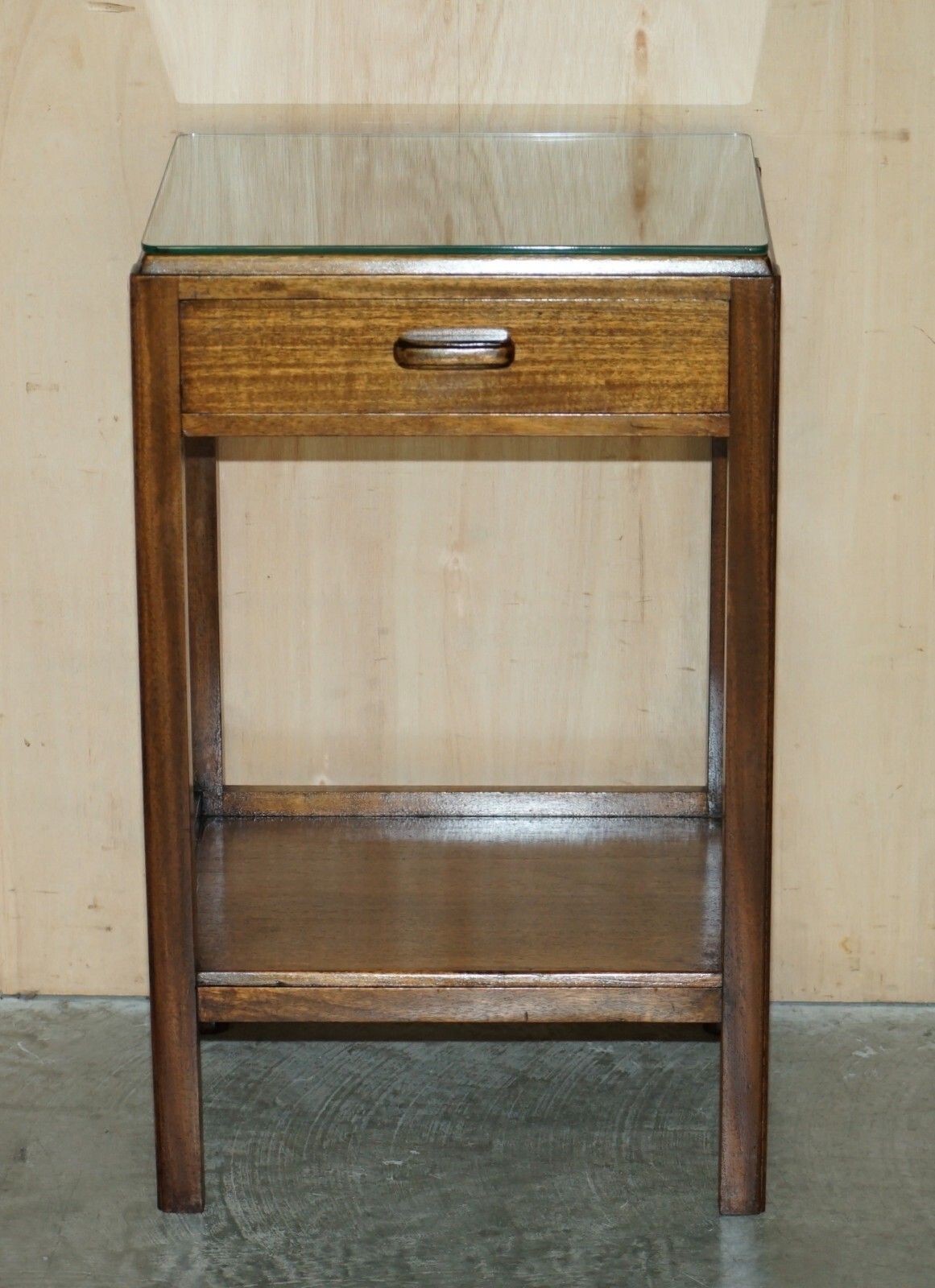 Pair Of Tall Moss Partners 1952 Mid Century Modern English Oak Side End Tables photo Furniture