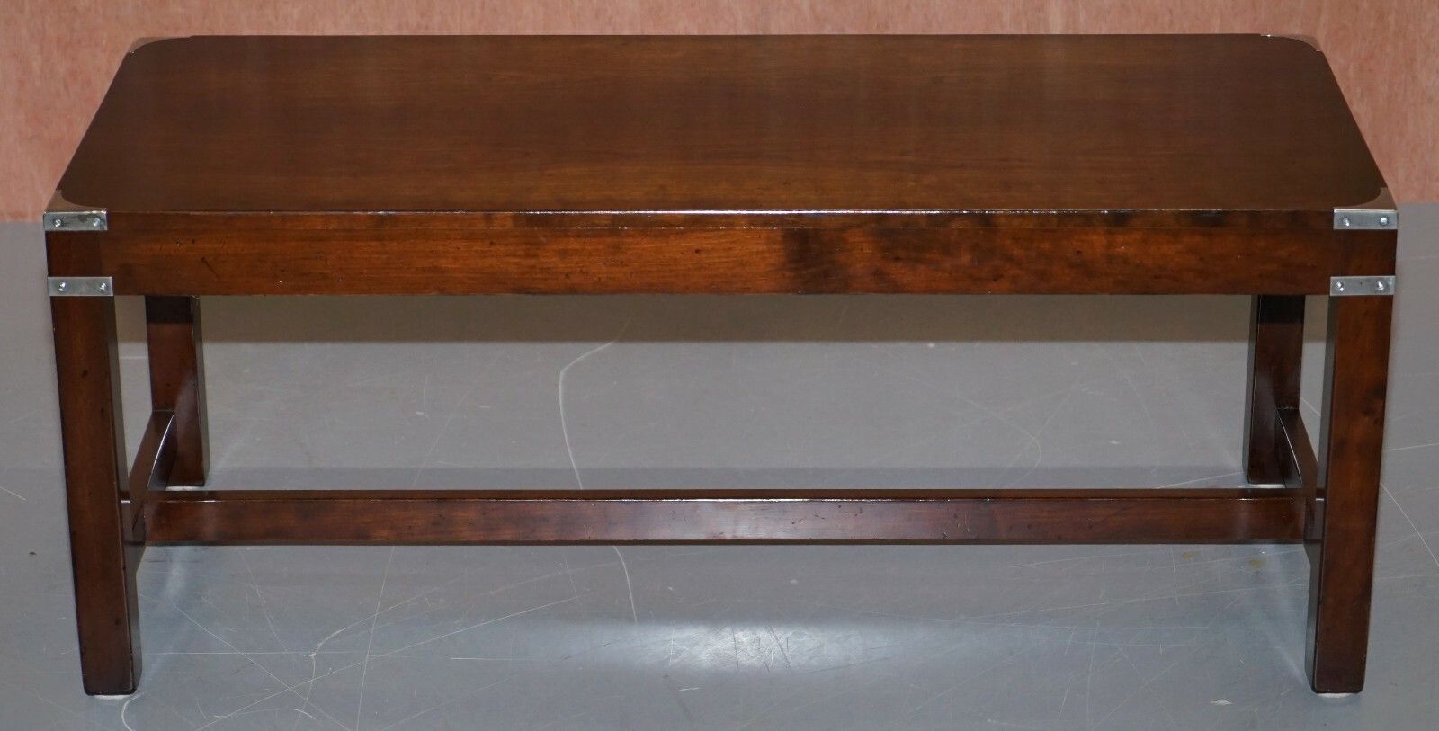 Furniture Luxury Rrp £2400 Kennedy Harrods London Military Campaign Coffee Cocktail Table photo