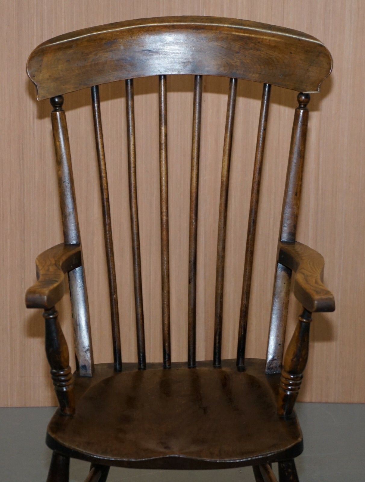 Original Paint 19th Century Thames Valley Oxford Windsor Armchair Stunning Wood photo Furniture