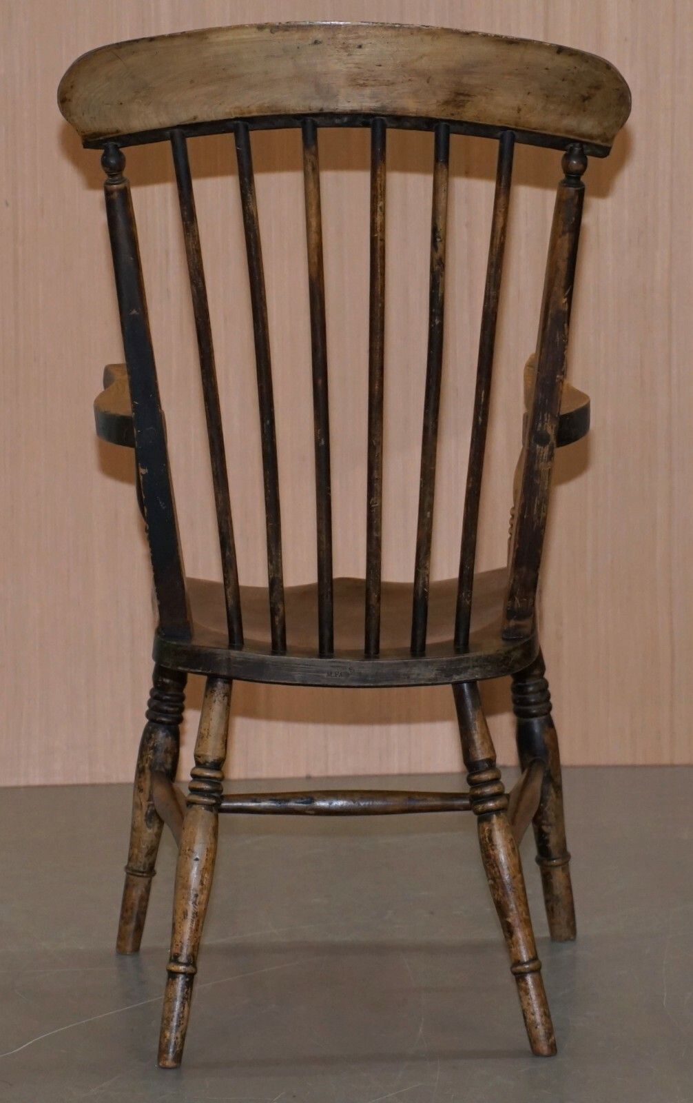 1250.0 Original Paint 19th Century Thames Valley Oxford Windsor Armchair Stunning Wood photo