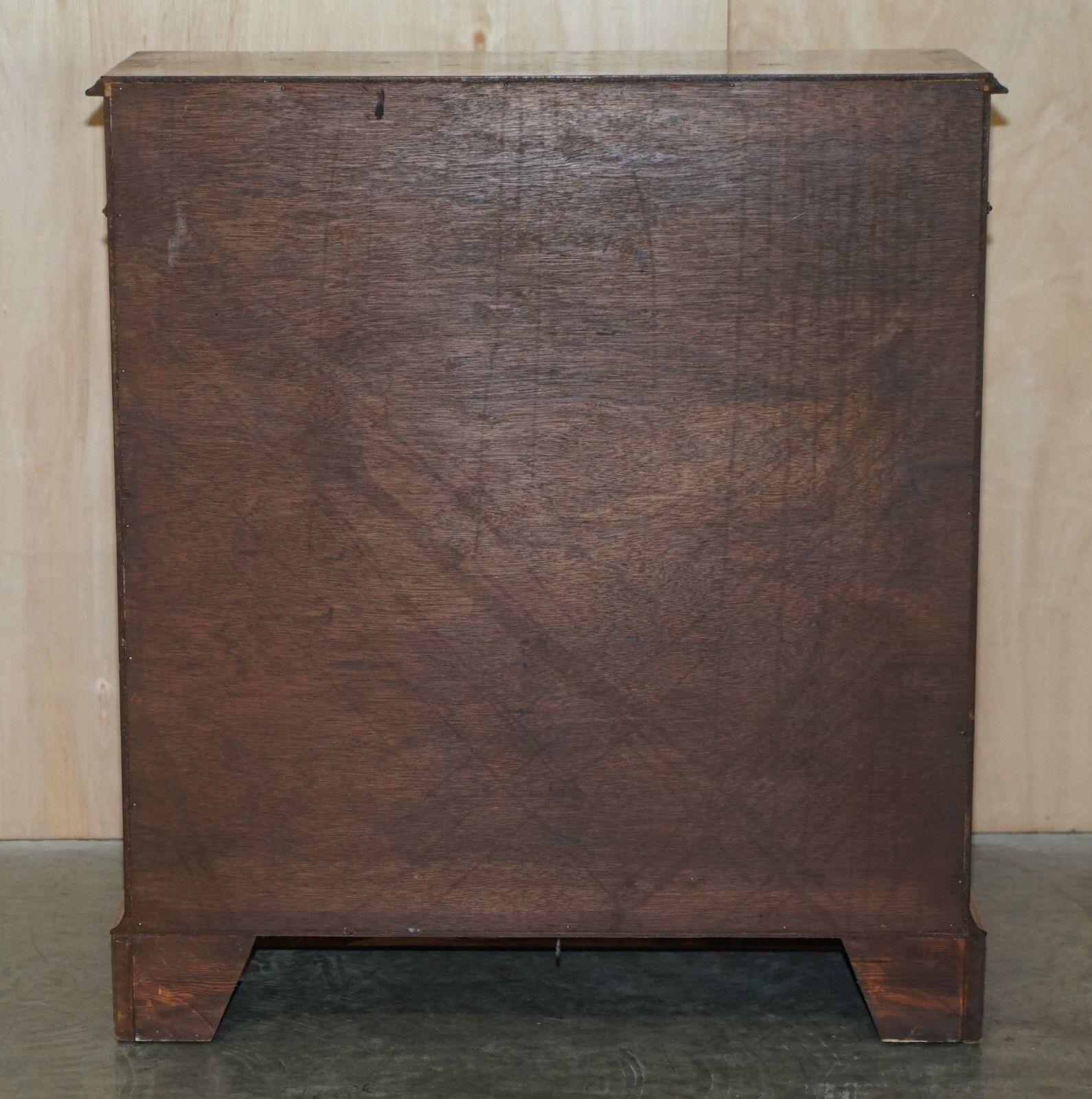Furniture Sheraton Revival Burr Elm Walnut Inlay Dwarf Library Open Bookcase Bookshelf photo