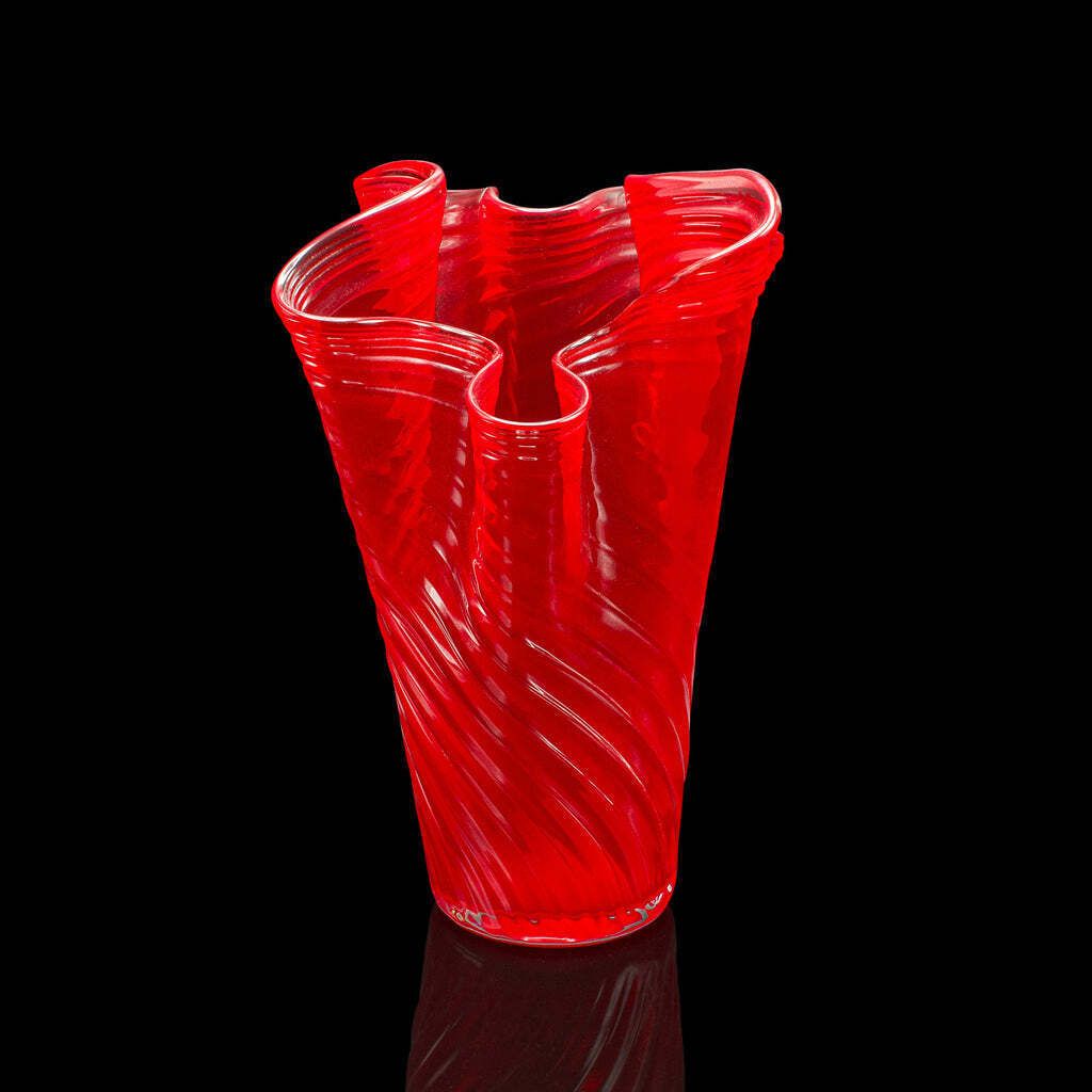 Large Vintage Display Vase, Italian, Murano Art Glass, Flower Sleeve, Circa 1970 photo furniture