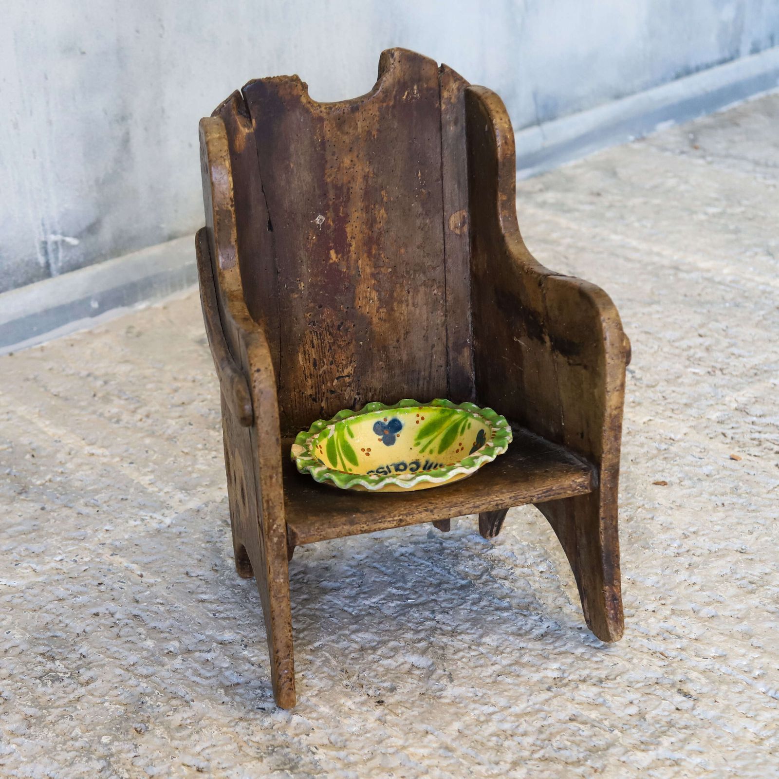 18th‑Century Welsh Painted Sycamore Child’s Commode Chair photo 375.0