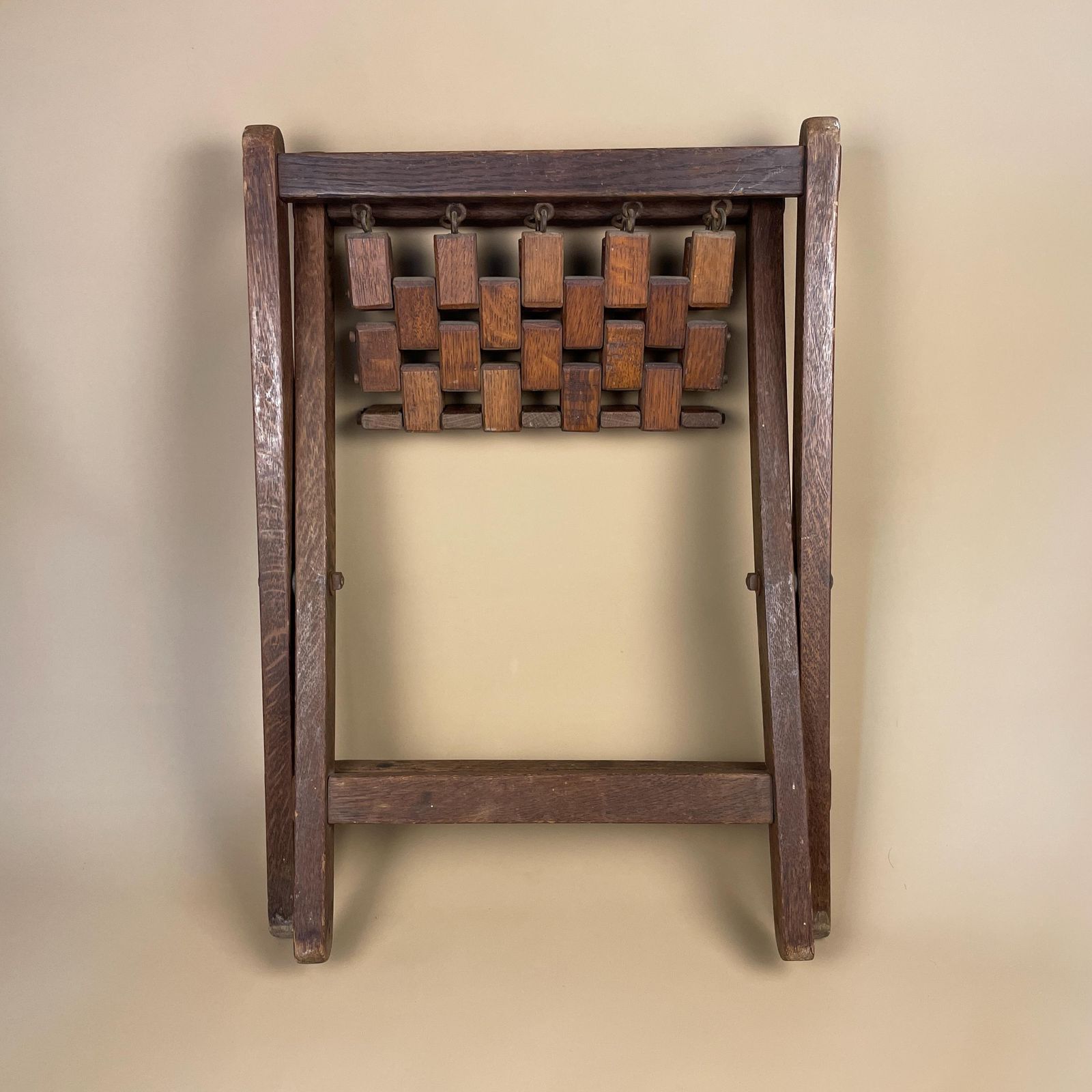 photo furniture Vintage Fold Down Stool Seat Wood & Metal Portable Event Seat Brown Retro Camping Festival Garden Farmhouse Cottage