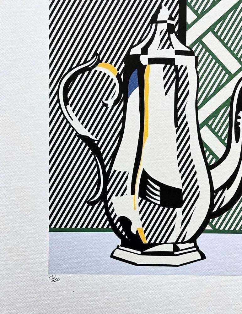 Roy Lichtenstein, " Still Life With Pitcher And Flowers", 1990s, Silk Screen photo furniture