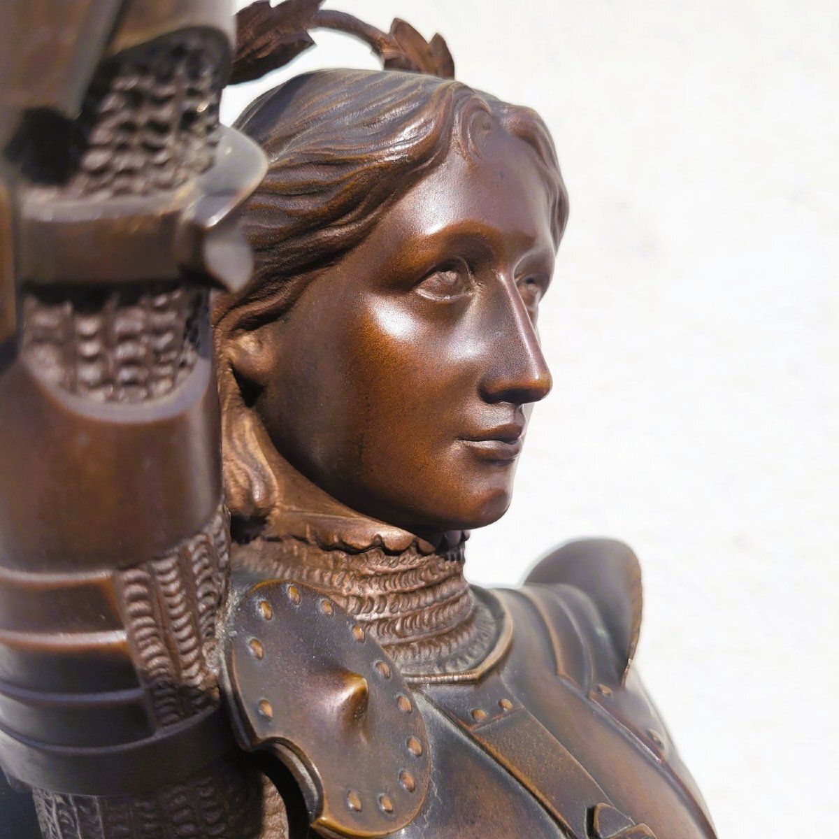 1350.0 Contenot, Joan Of Arc, Signed Bronze, Late 19th Early 20th Century photo