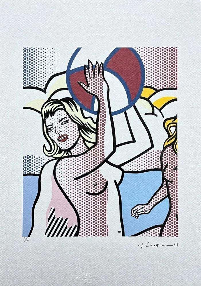 Roy Lichtenstein, "Nudes With Beach Ball", 1990s, Silk Screen