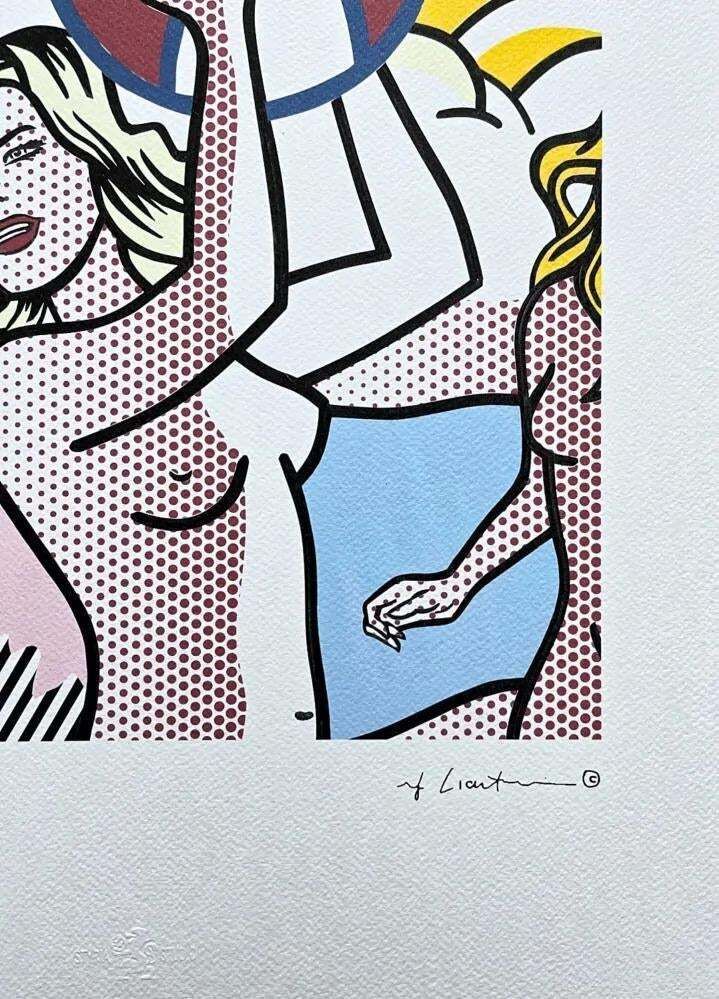 Roy Lichtenstein, "Nudes With Beach Ball", 1990s, Silk Screen photo Art