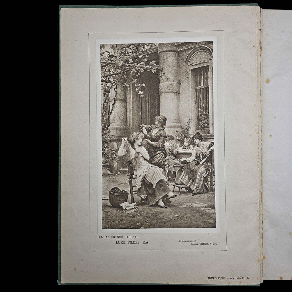 Antique Art Book, The Hundred Best Pictures, Hardcover, Illustrated, Edwardian photo for sale