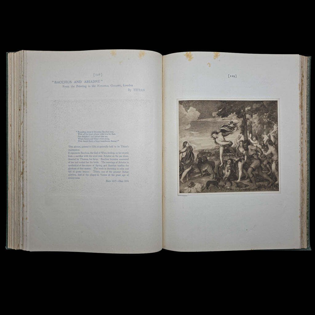 Home Decor Antique Art Book, The Hundred Best Pictures, Hardcover, Illustrated, Edwardian photo
