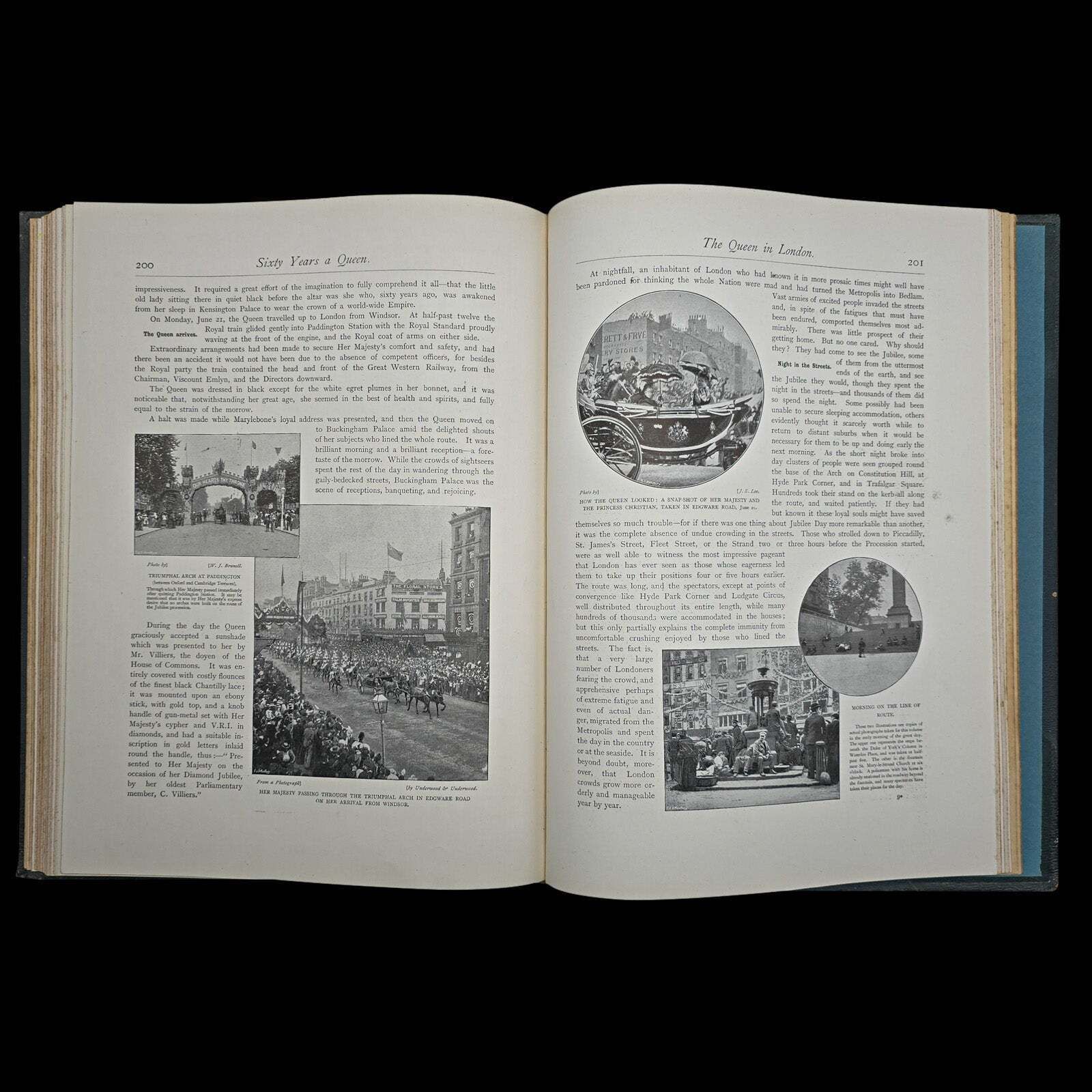 Home Decor Antique Royal Book, Sixty Years A Queen, History Reference, Hardcover, Victorian photo