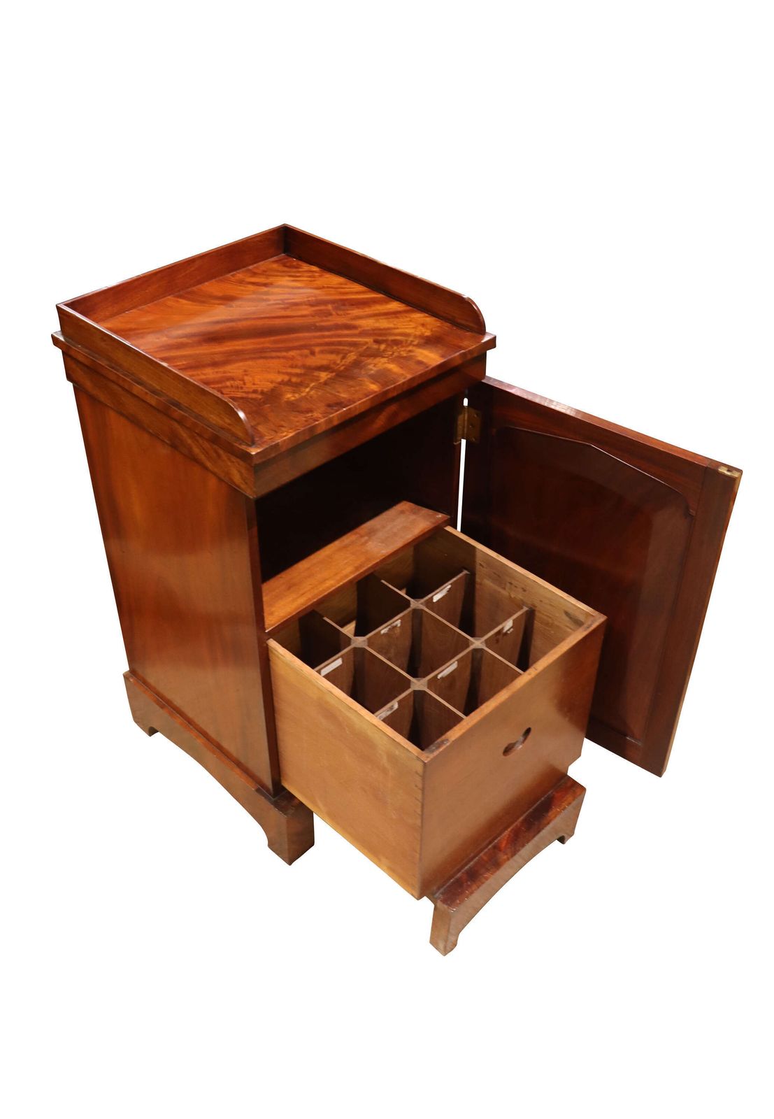 Mid 19th Century Flame Mahogany Pedestal Cupboard, Circa 1840 photo furniture