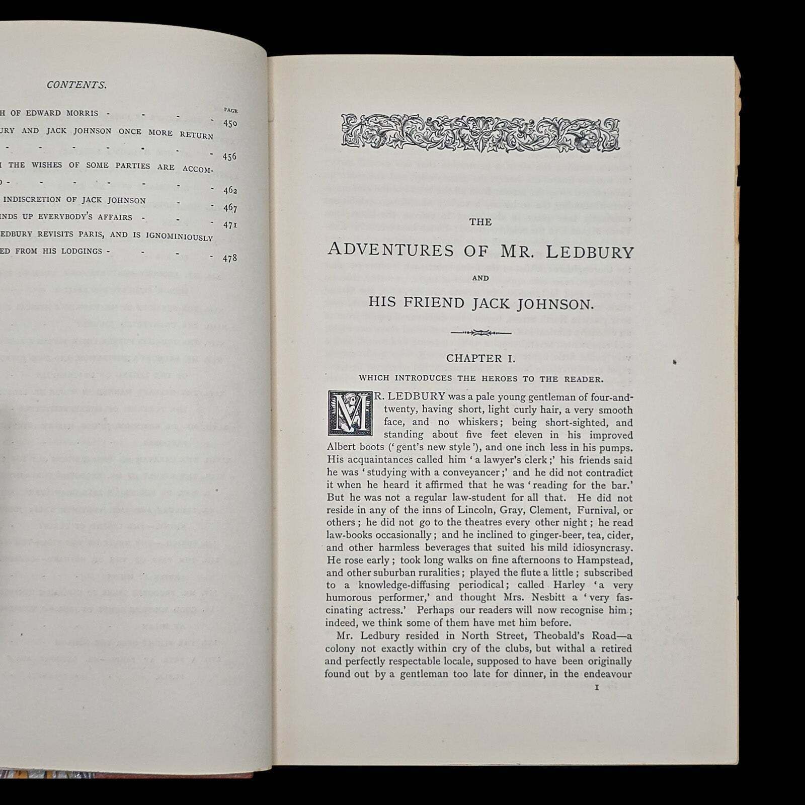 Antique Book, Adventures Of Mr Ledbury, Albert Smith, Novel, Literature, C.1886 photo Home Decor