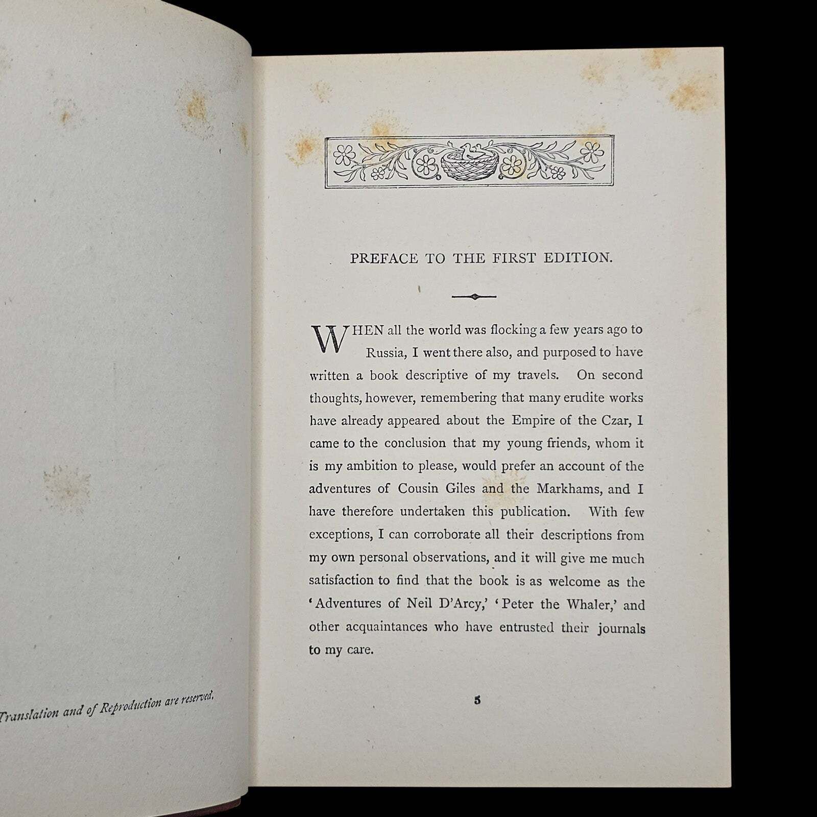 Antique Book, Fred Markham In Russia, Memoir, Travel Literature, Victorian, 1884 photo 230.0