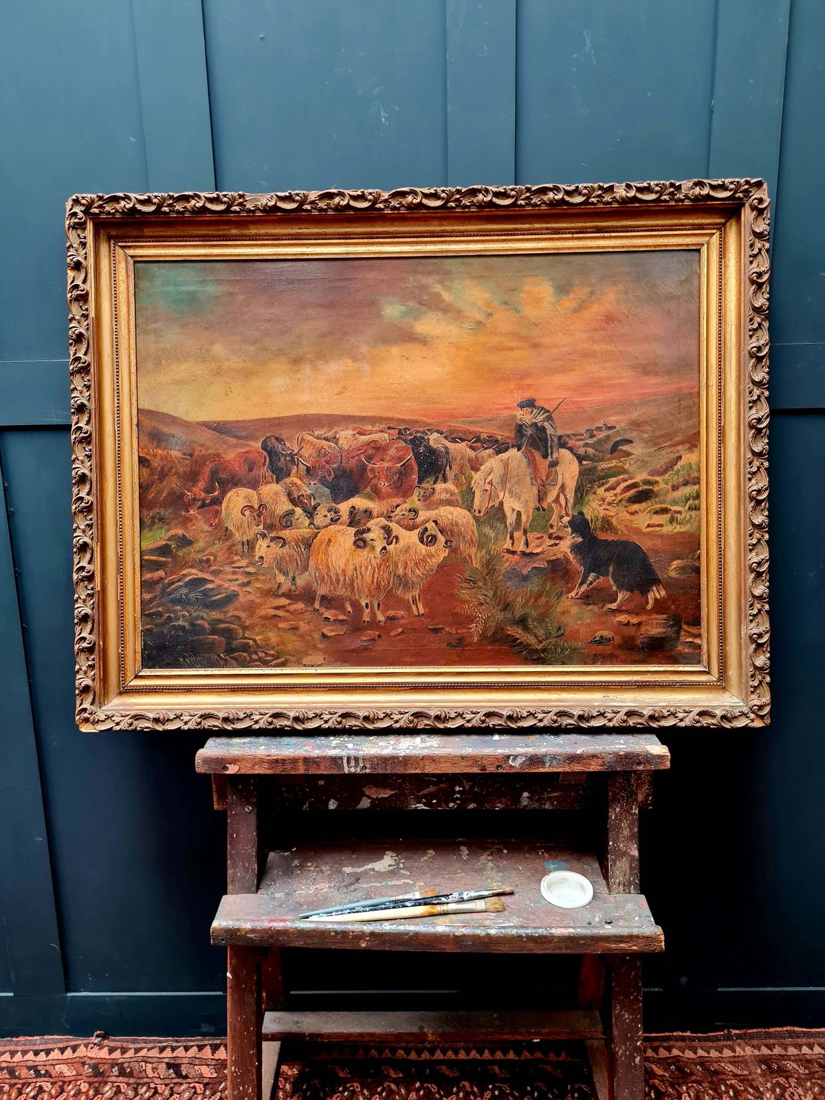 Antique Early 20th Century Framed Impressionist Oil Painting   Signed