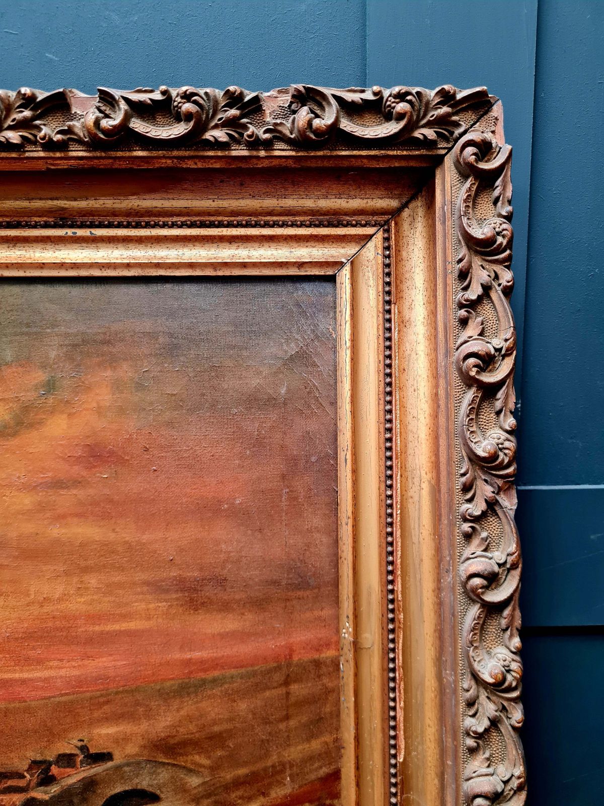 Antique Early 20th Century Framed Impressionist Oil Painting   Signed photo 325.0