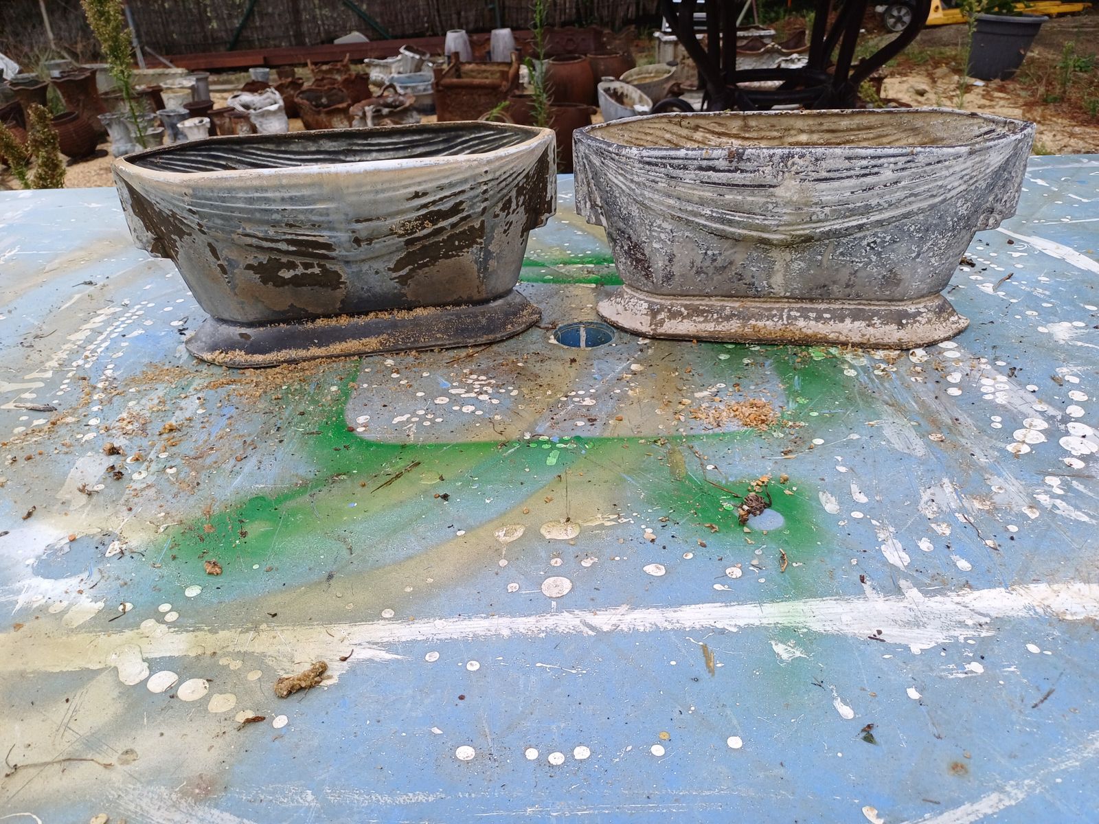Pair Of Cast Iron Planters 1900 From Charleville Mézières